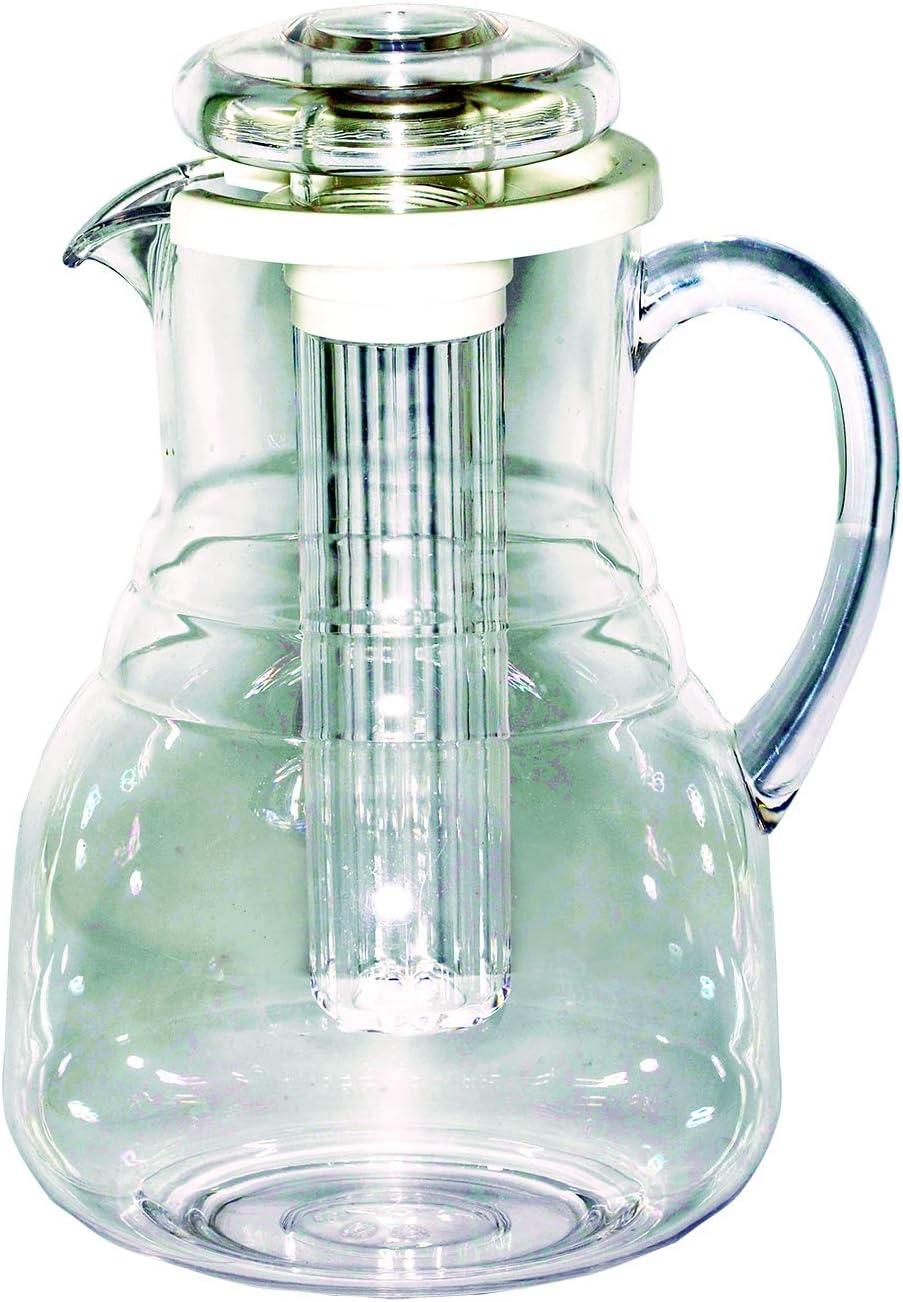 Service Ideas MWP Pitcher Plastic Pitcher with Ice Tube