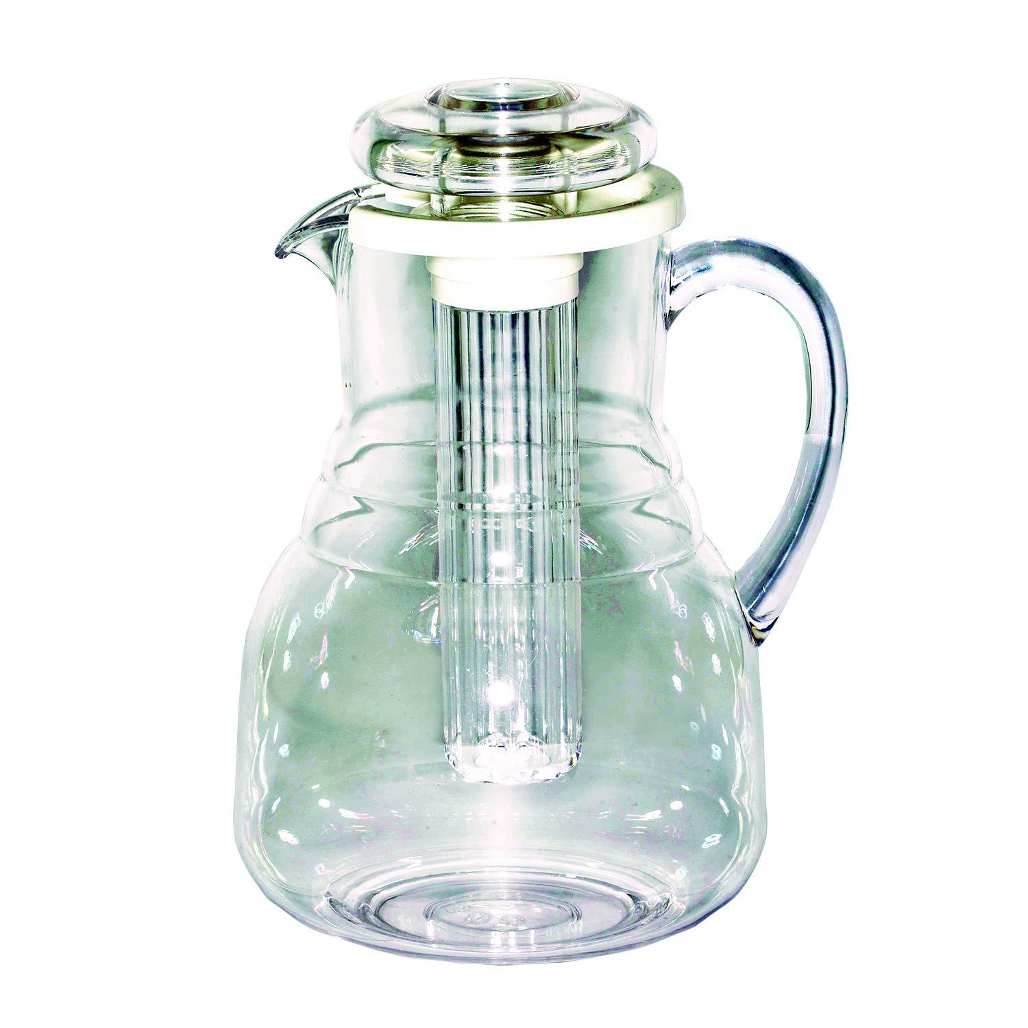 Service Ideas MWP Pitcher Plastic Pitcher with Ice Tube