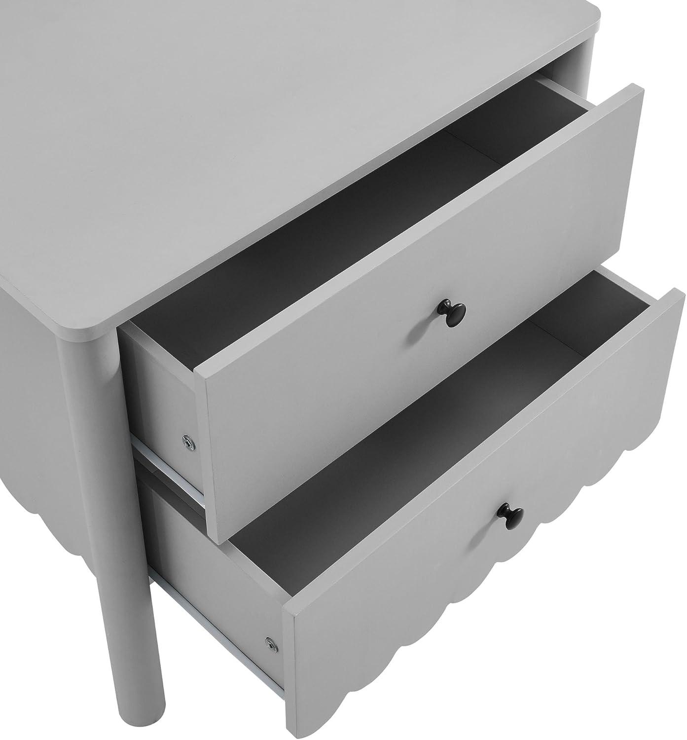 Modway Emmeline Scalloped 2-Drawer Nightstand
