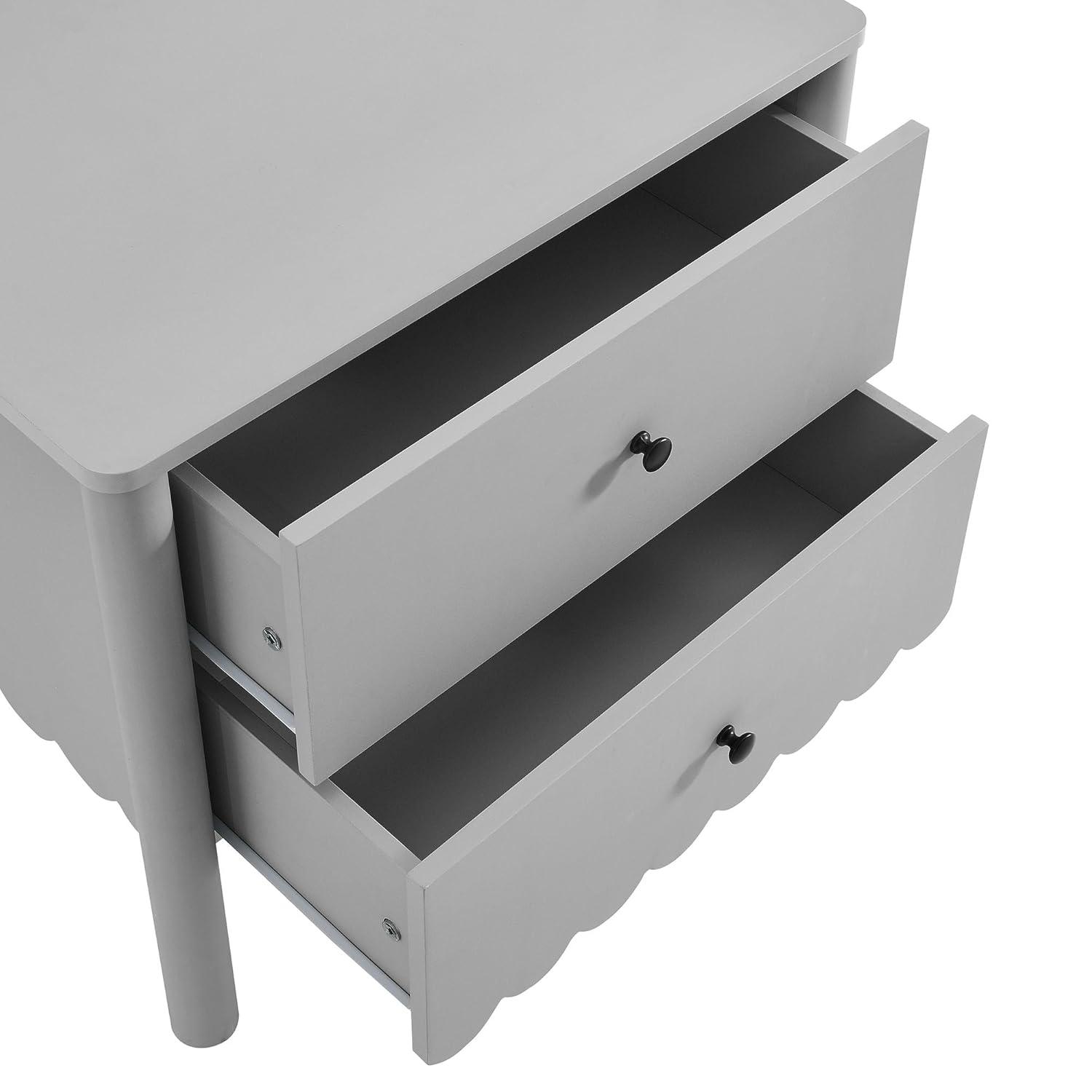 Modway Emmeline Scalloped 2-Drawer Nightstand