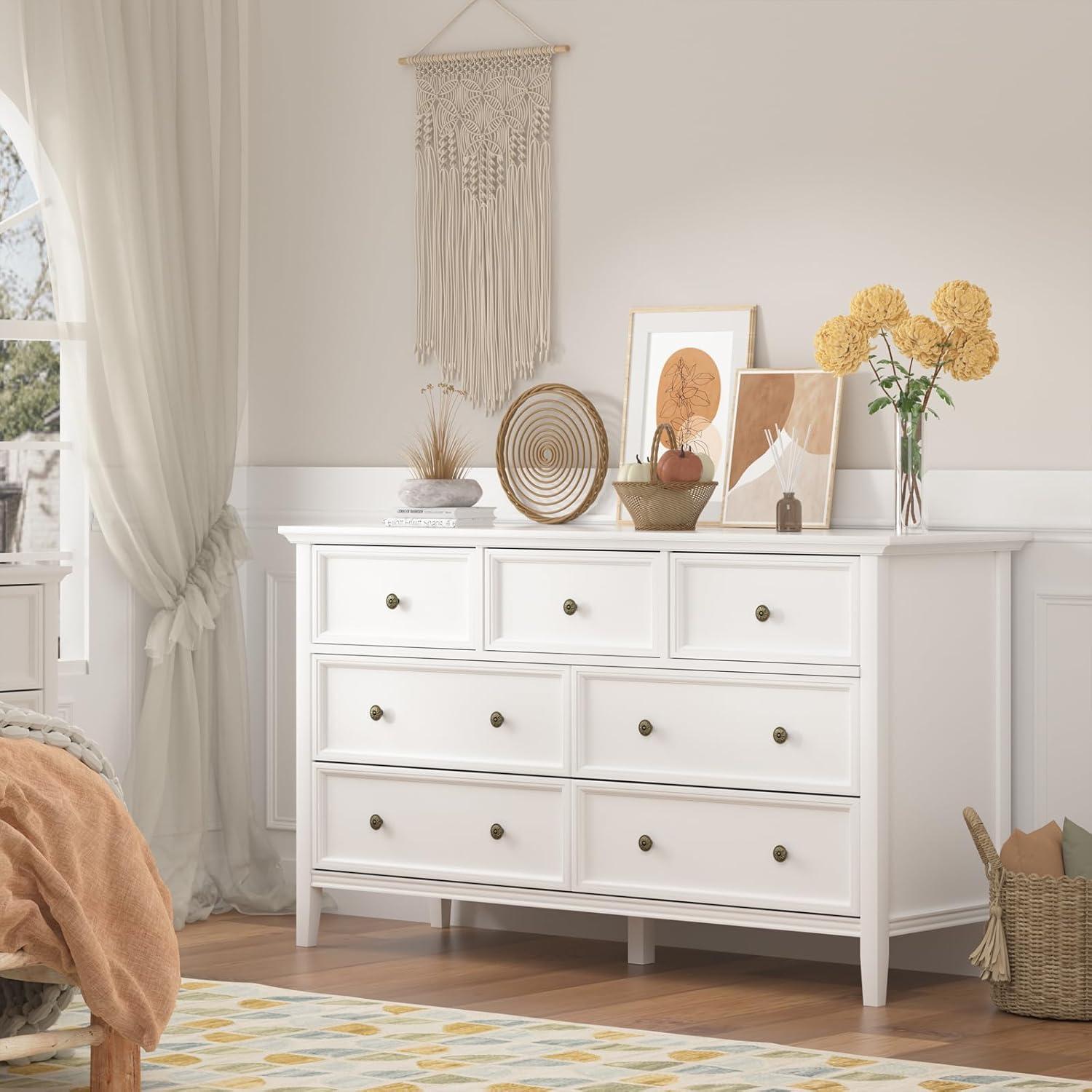 Decopom Modern 7 Drawers Dresser 7 Drawers Cabinet