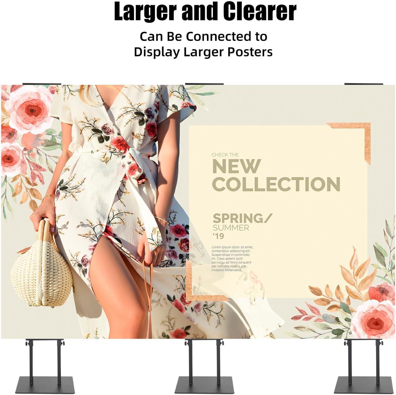 Poster Board Stand for Display, Heavy Duty Floor Sign Holder for Foam Board, Double Sided Display for Business Advertising (2Pack)