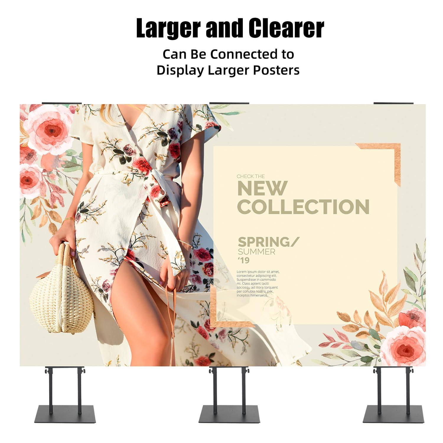 Poster Board Stand for Display, Heavy Duty Floor Sign Holder for Foam Board, Double Sided Display for Business Advertising (2Pack)