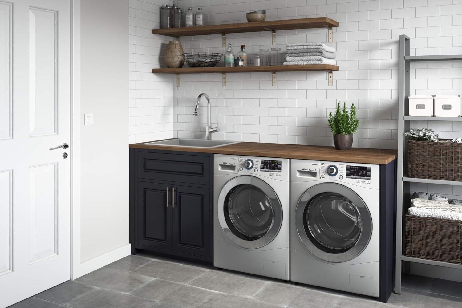 22 x 12 in. Topmount Laundry Deep Utility Sink with 16 Gauge Stainless Steel