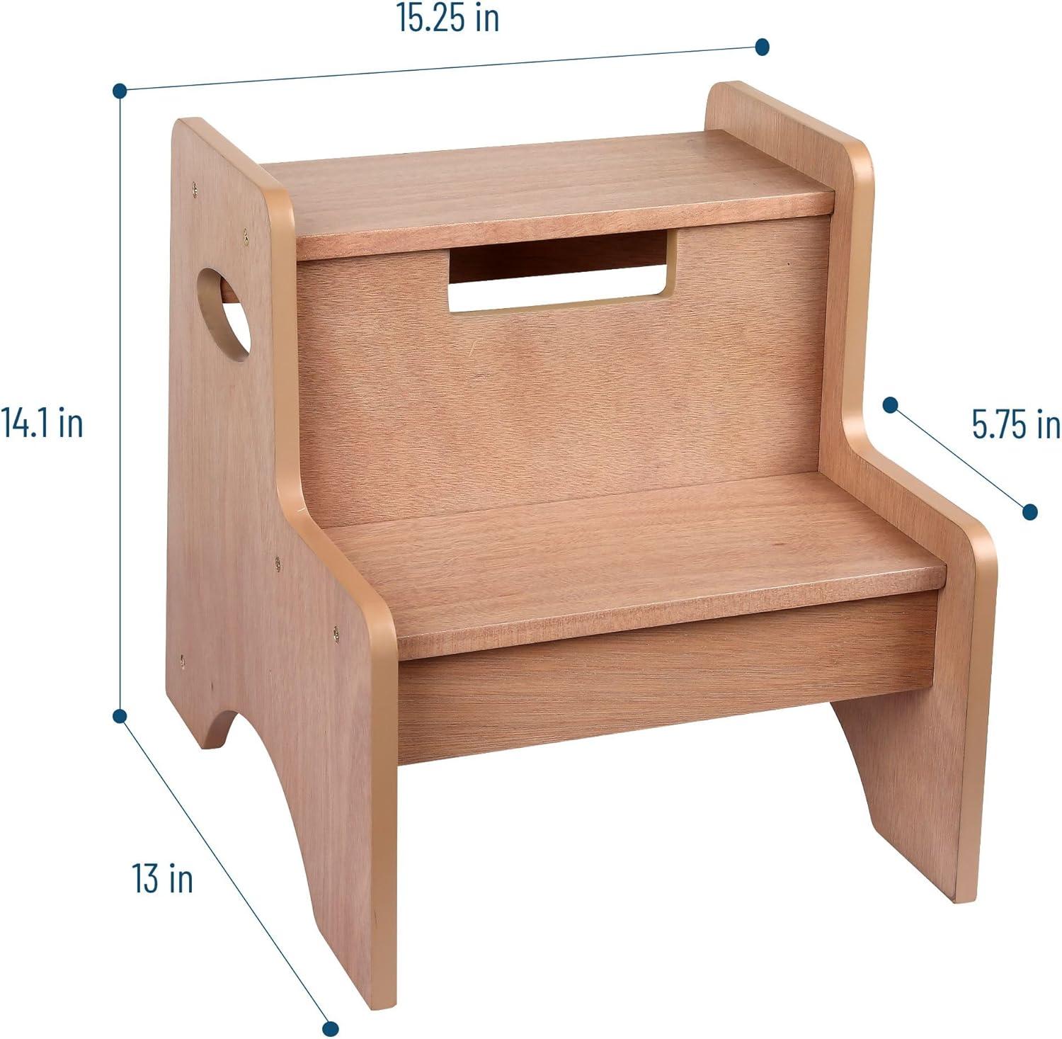 Classic Oak MDF 2-Step Stool