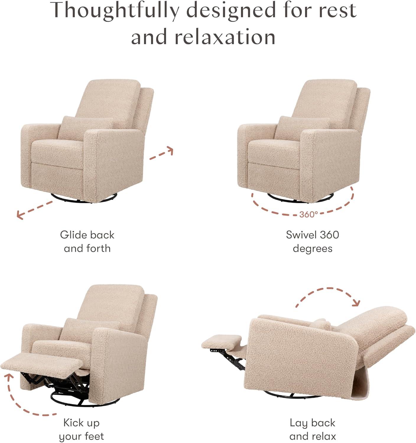 Sigi Electronic Recliner And Glider In Eco-Performance Fabric With USB Port | Water Repellent & Stain Resistant