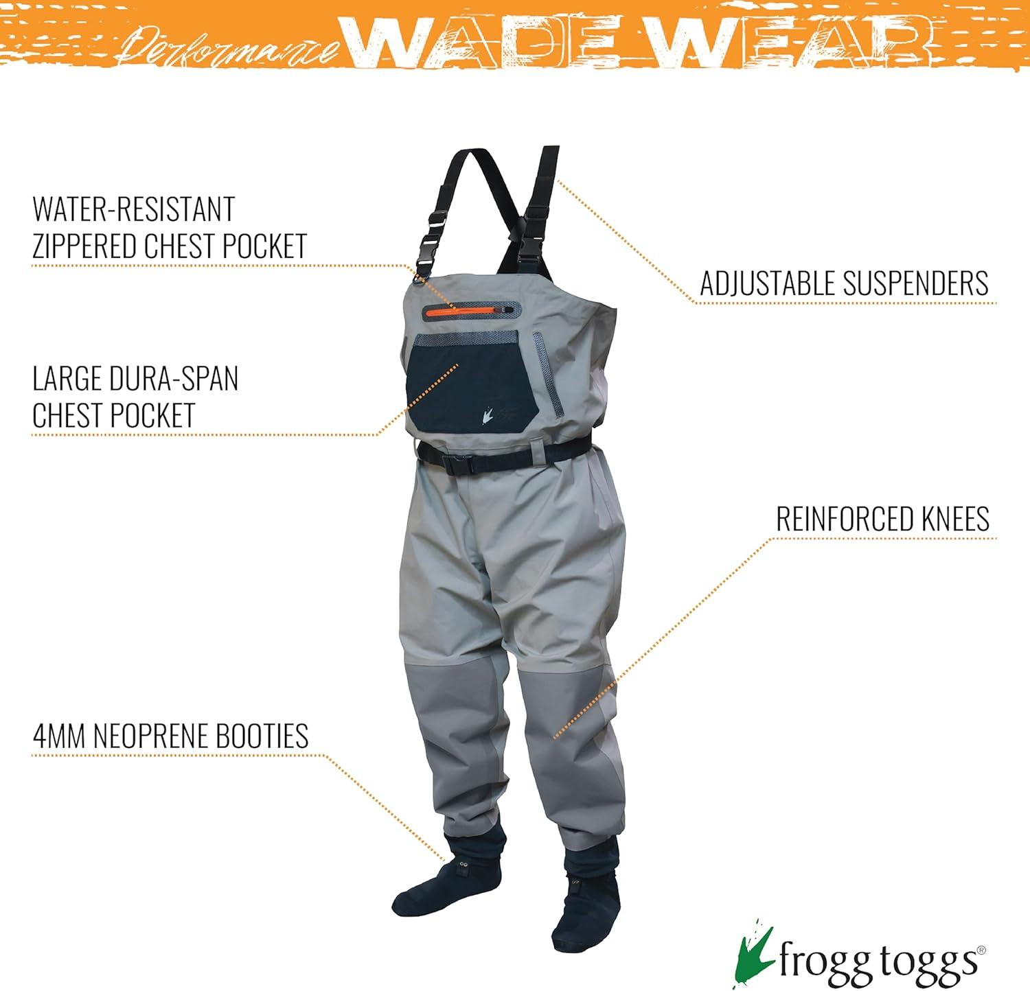 Sierran Reinforced Nylon Breathable Stockingfoot Wader | Slate / Gray | Size XL