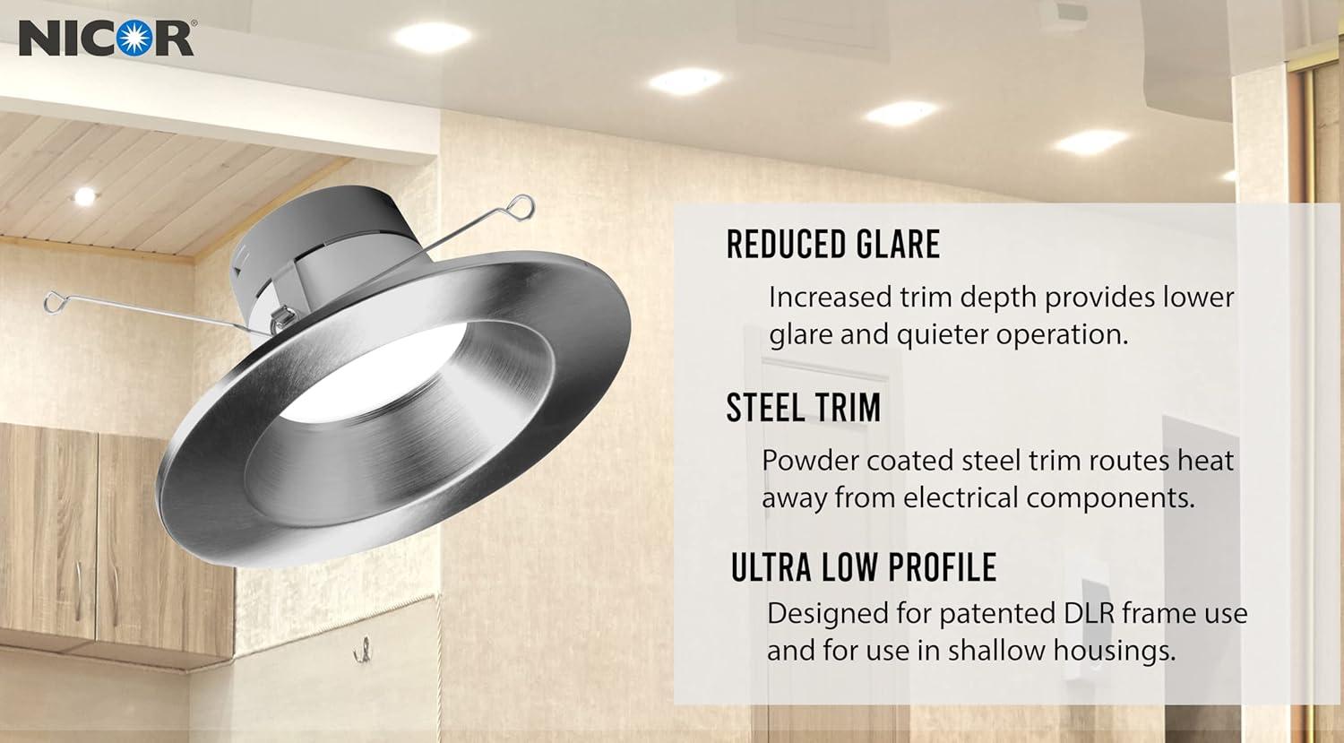 6'' Dimmable Air-Tight IC Rated LED Retrofit Recessed Lighting Kit