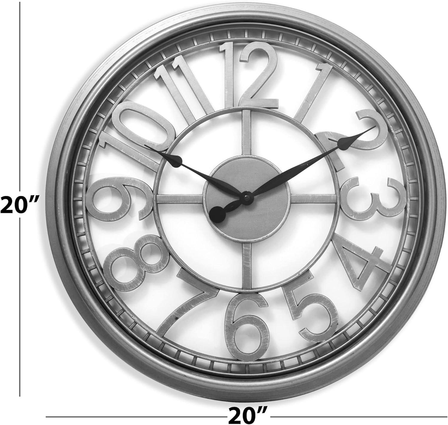 Westclox® 20-inch See-through Wall Clock With Silver Case