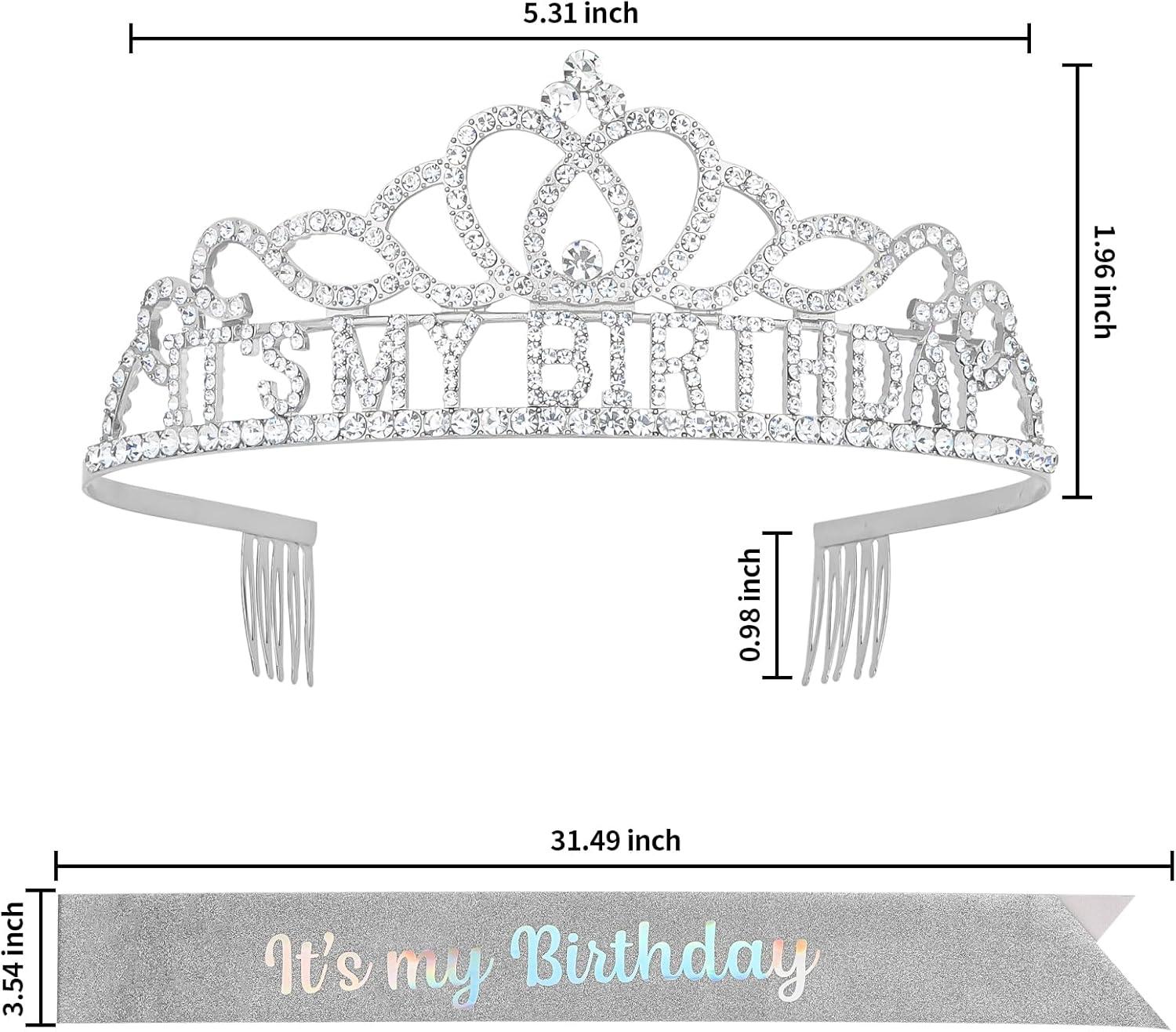 Hilingoto Clearance! Birthday Girl Crown with Birthday Sash Birthday Girl Headband Birthday Crowns for Women for Women Happy Birthday Decorations Birthday Party Supplies Girl Party Balloon