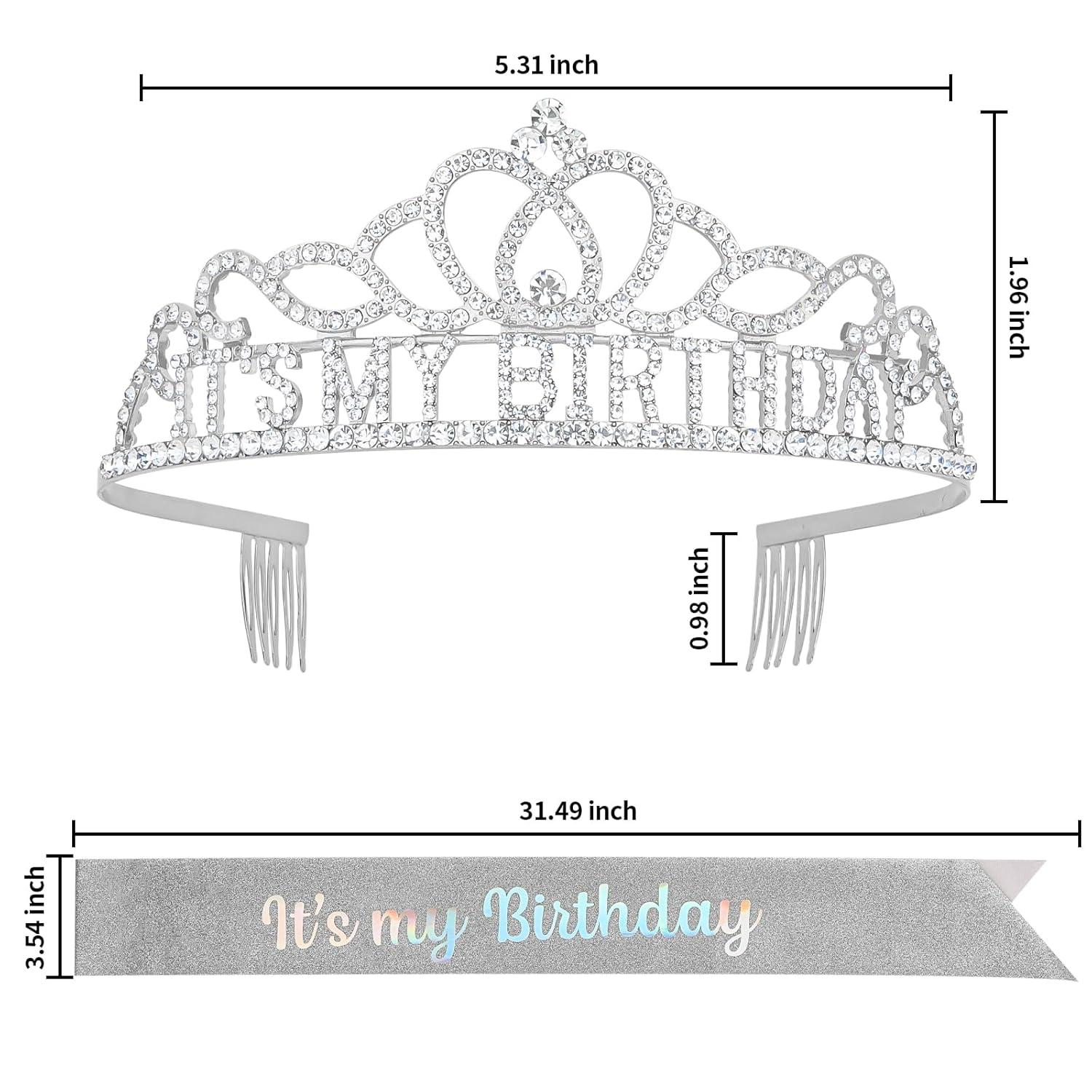 Hilingoto Clearance! Birthday Girl Crown with Birthday Sash Birthday Girl Headband Birthday Crowns for Women for Women Happy Birthday Decorations Birthday Party Supplies Girl Party Balloon