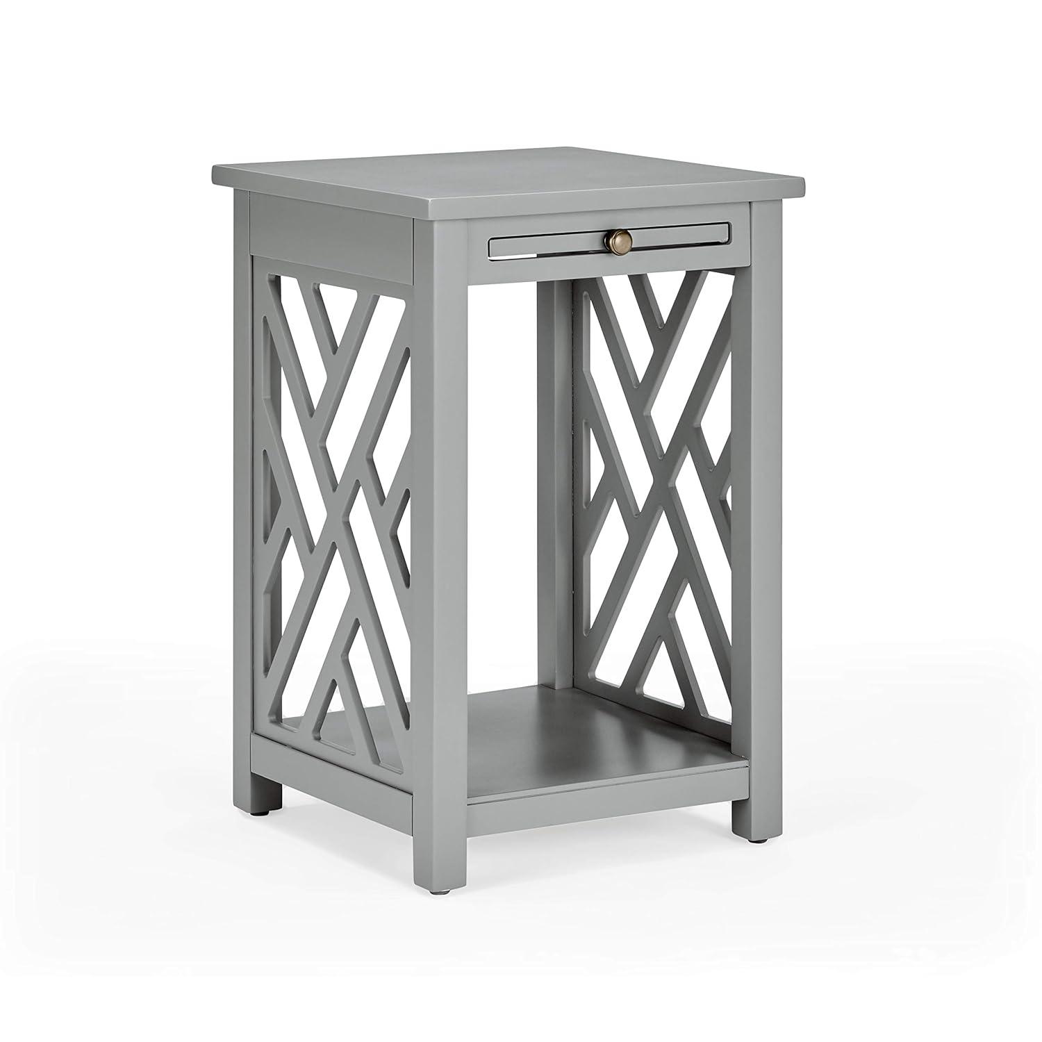 Alaterre Furniture Coventry 36 in. Entryway/Console/Sofa Table 3-Piece Set with Coffee Table, End Table & Tray Shelf, Gray
