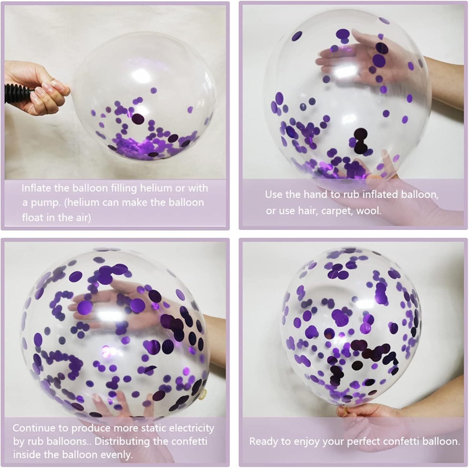 Purple Party Decorations Kit, Purple Foil Fringe C