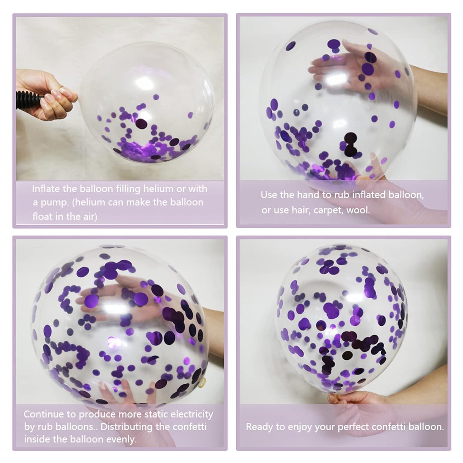 Purple Party Decorations Kit, Purple Foil Fringe C