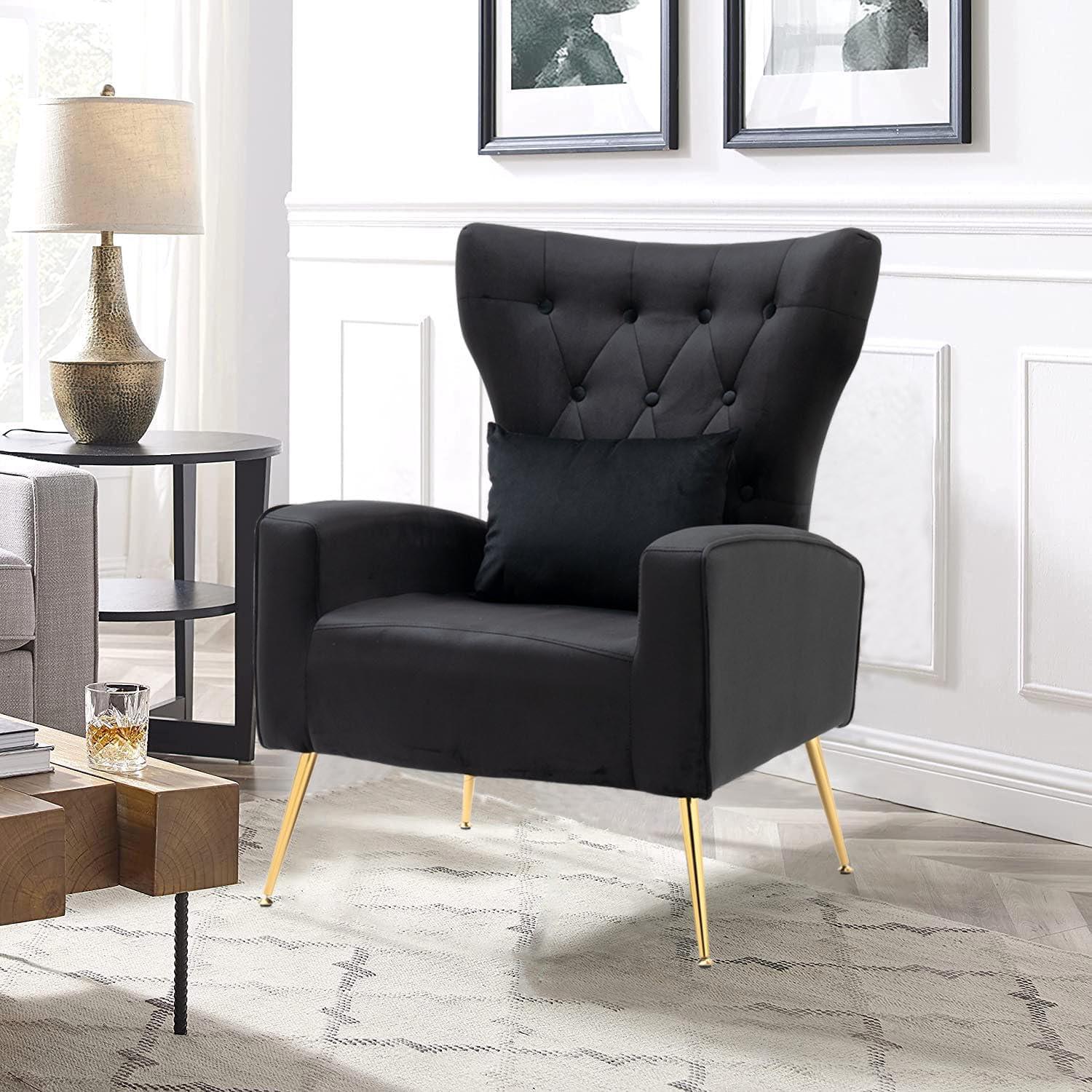 Mercer41 Upholstered Velvet Armchair (Set of 2)