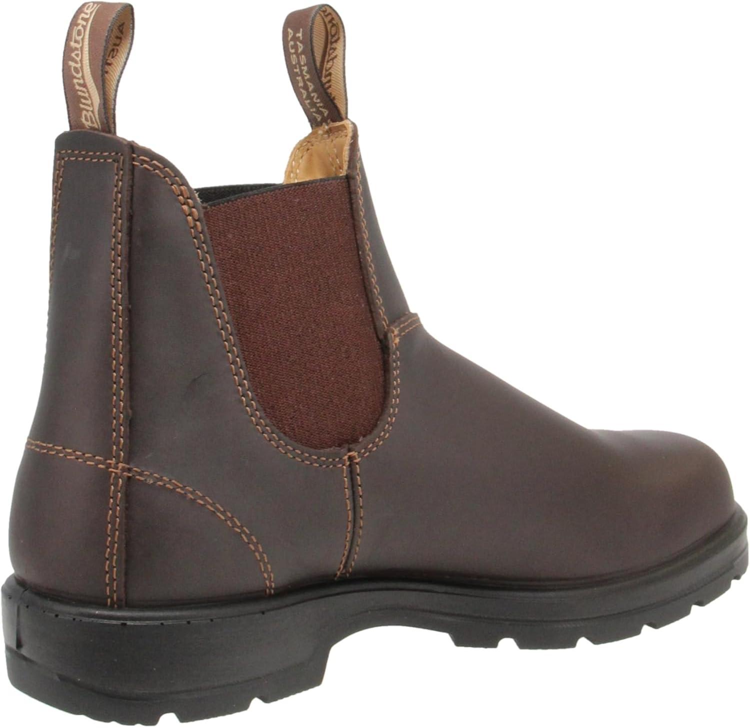 Blundstone 550 Unisex Chelsea Boots, Premium Water Resistant Leather with a Cushioned Midsole and Elastic Side For Men and Women, Walnut Brown 10 AU