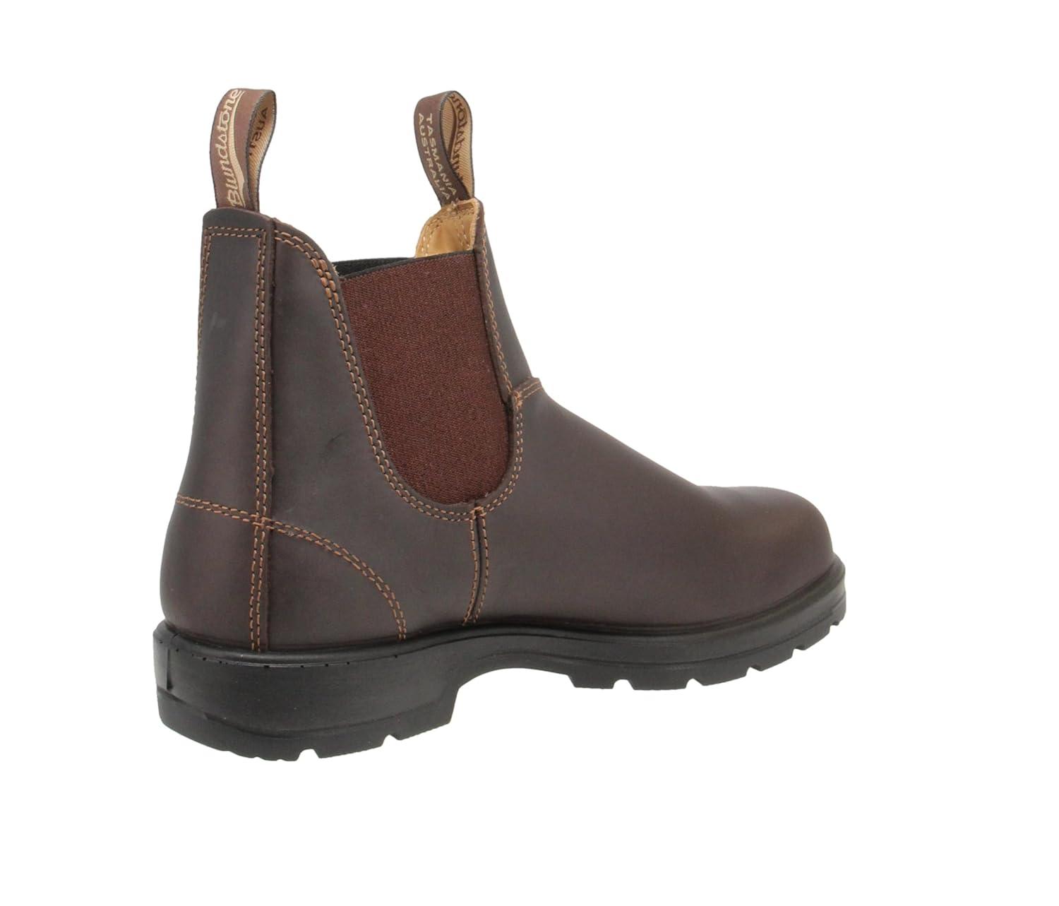 Blundstone 550 Unisex Chelsea Boots, Premium Water Resistant Leather with a Cushioned Midsole and Elastic Side For Men and Women, Walnut Brown 10 AU