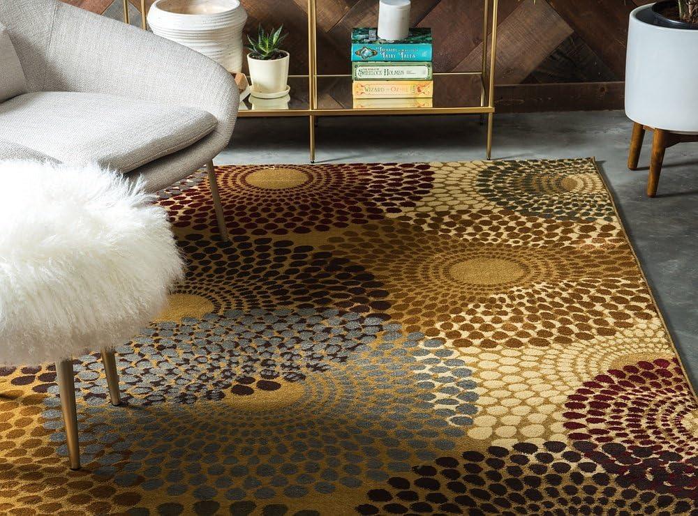 Unique Loom Barista Collection Area Rug - Java (5' 3" x 8' Rectangle Beige/Black)