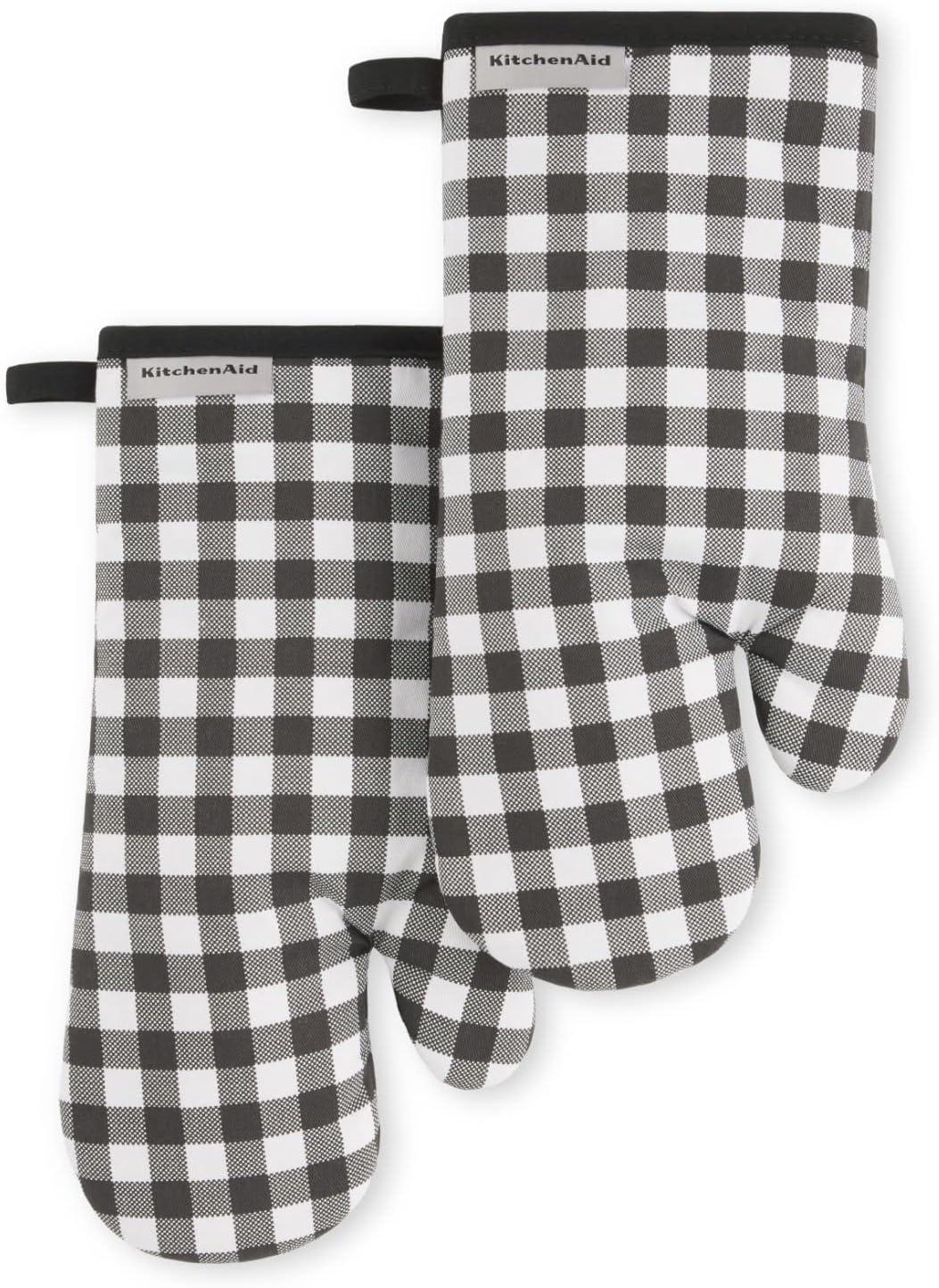 KitchenAid® KitchenAid Gingham Oven Mitt 2-Pack Set, 7" x 13" (Set of 2)
