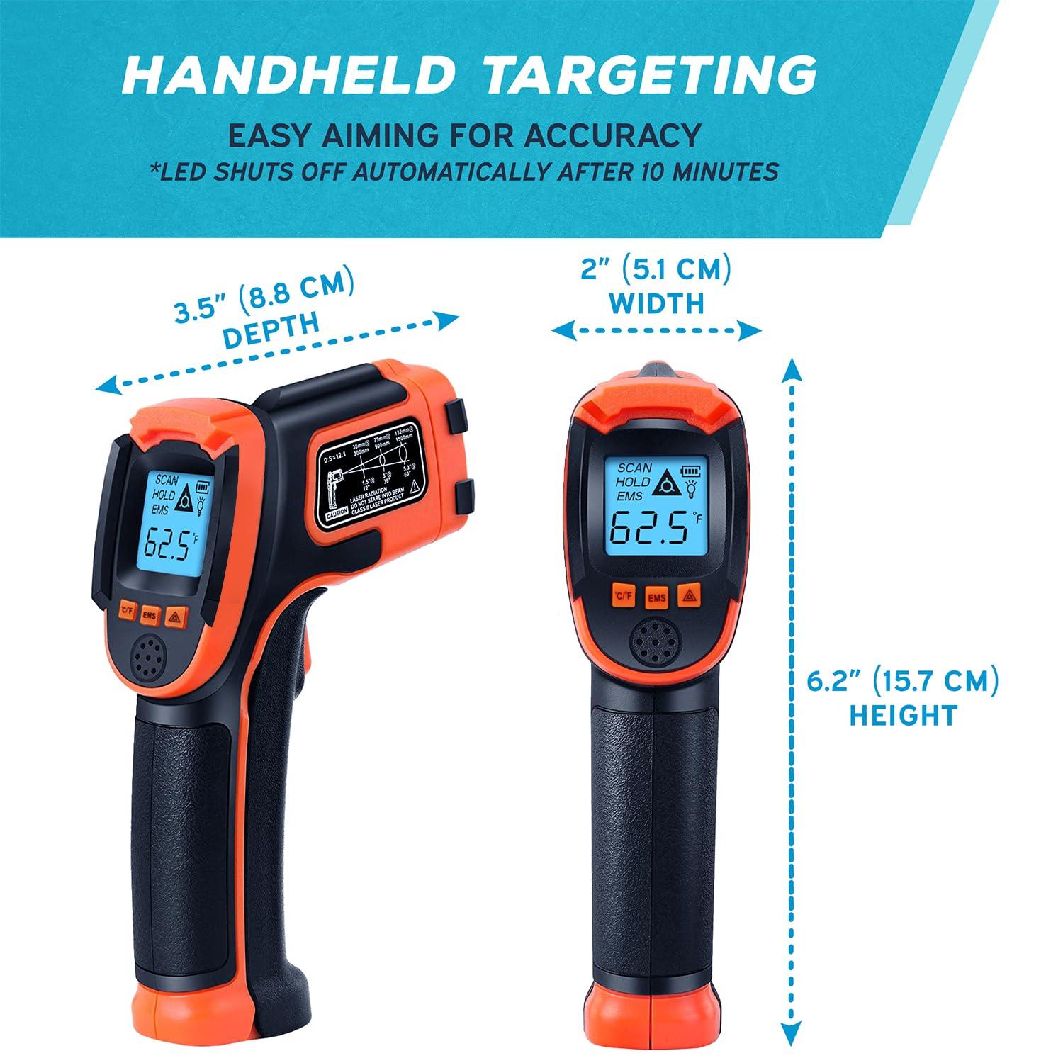 High Accuracy Black and Orange Infrared Digital Thermometer Gun