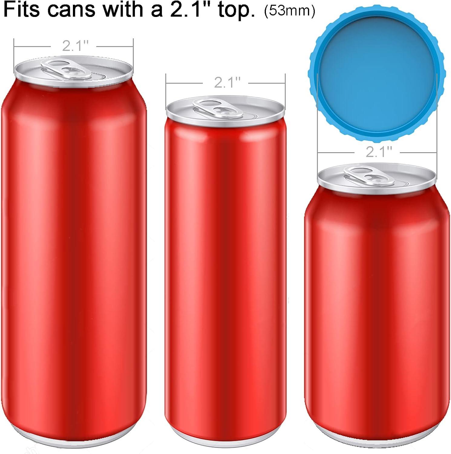 Assorted Silicone Round Can Lids for Soda and Beer (6 Pack)