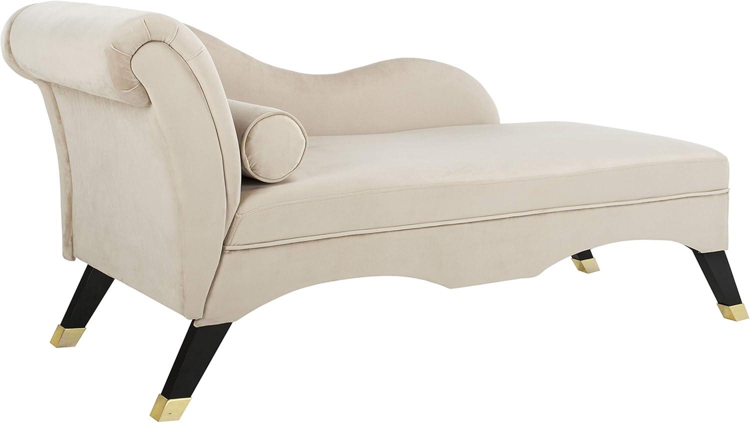 Caiden Chaise - FOX6284 - Tan/Black - Safavieh
