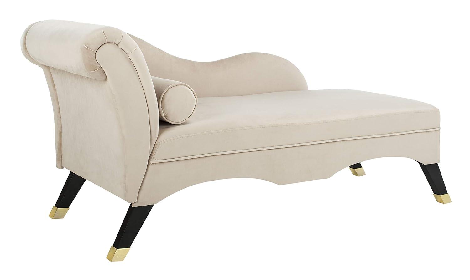 Caiden Chaise - FOX6284 - Tan/Black - Safavieh