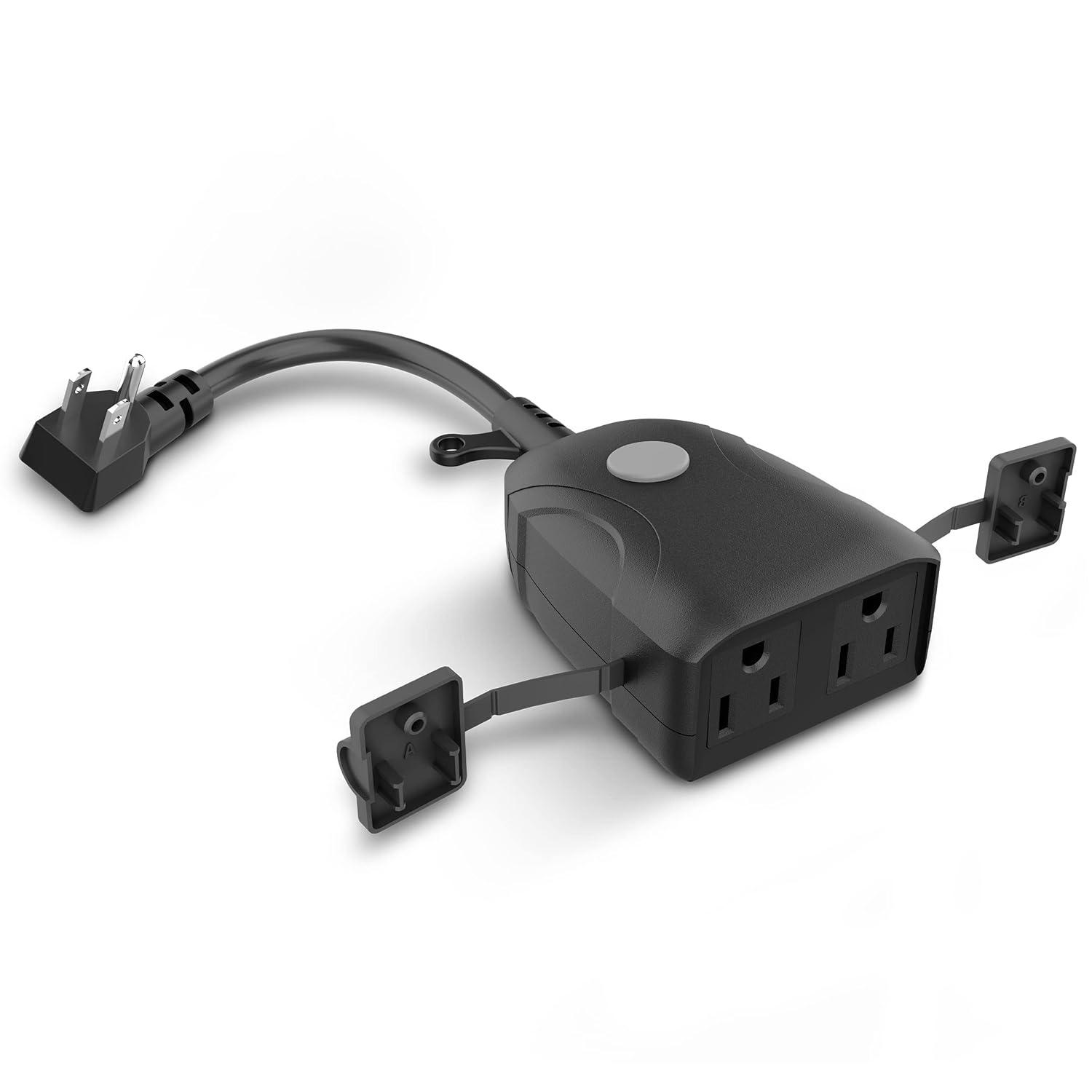 Feit Electric Commercial and Residential PVC Smart Dual Outlet Outdoor Plug w/Wifi 3R