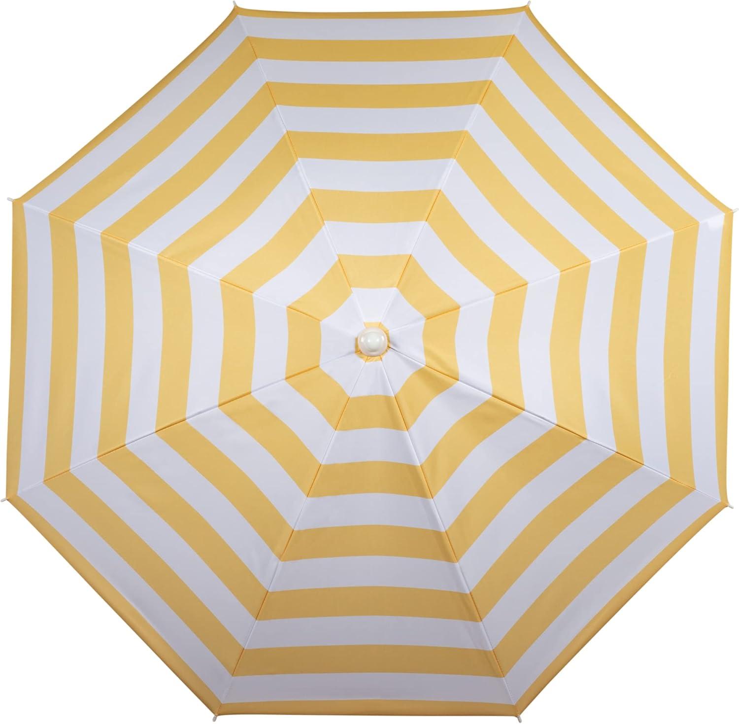 Oniva Portable Beach Stick Umbrella - Yellow Cabana Stripe