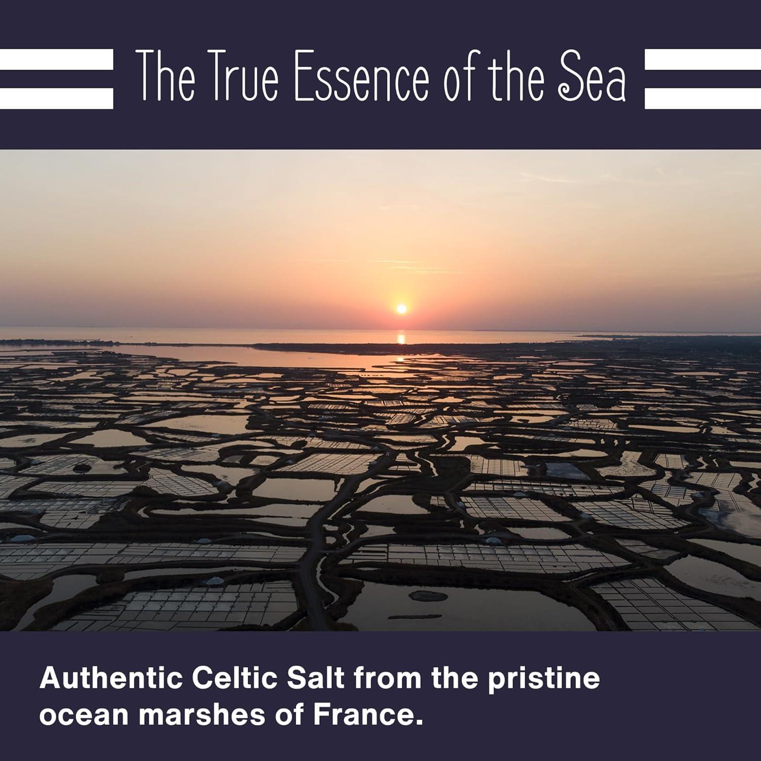 Le Marinier Celtic Salt Fine Ground, 1.1lb - 18oz. Unrefined French Sea Salt 100% Natural, Hand Harvested Mineral Celtic Salt (1.1lb Fine Ground)