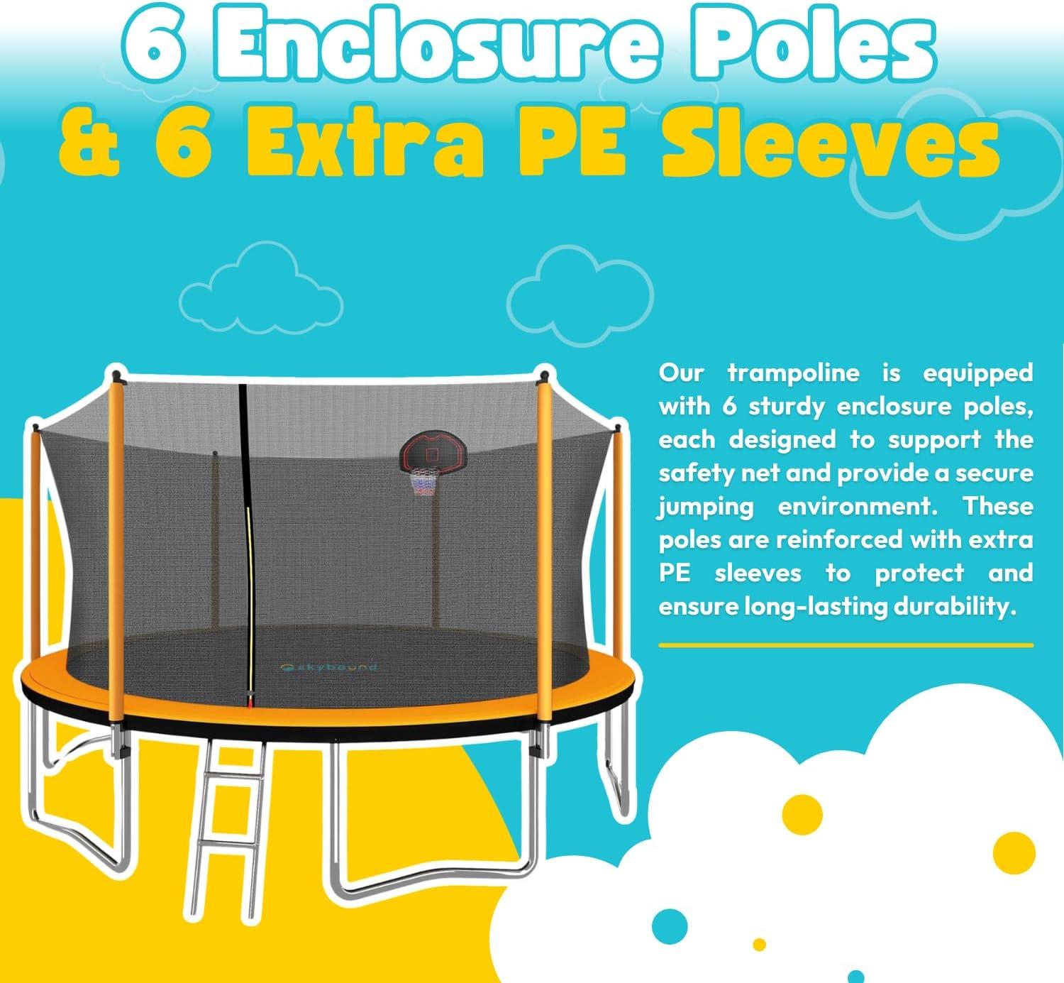 SKYBOUND Skybound 15' Round Backyard Trampoline with Safety Enclosure