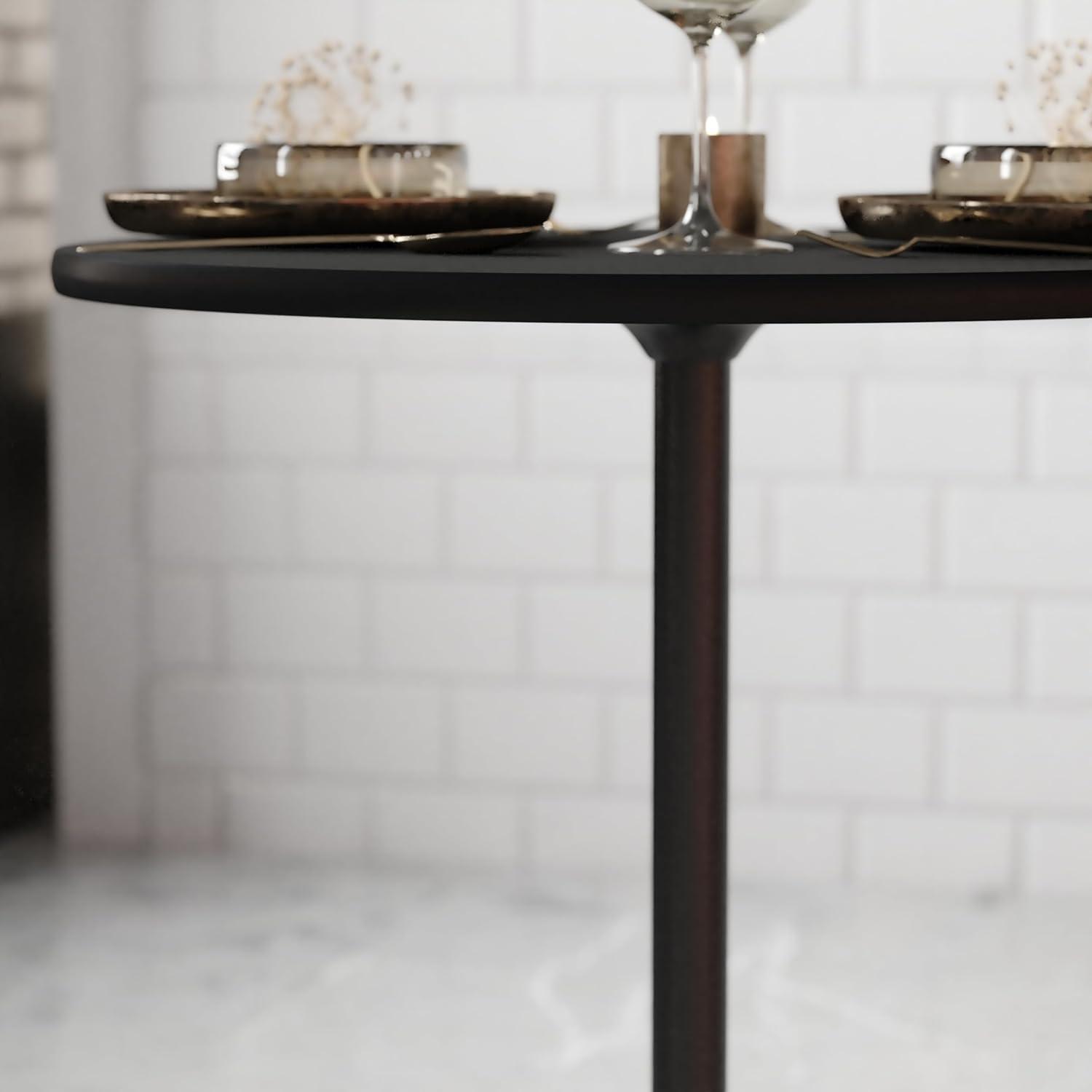 Flash Furniture Marrel Round Wood Cocktail Table with Columns by Flash Furniture