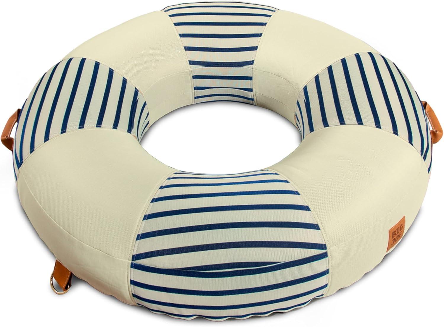 Big Joe Lux Ring Premium Pool Float, Cape Stripe, Durable UV Protected