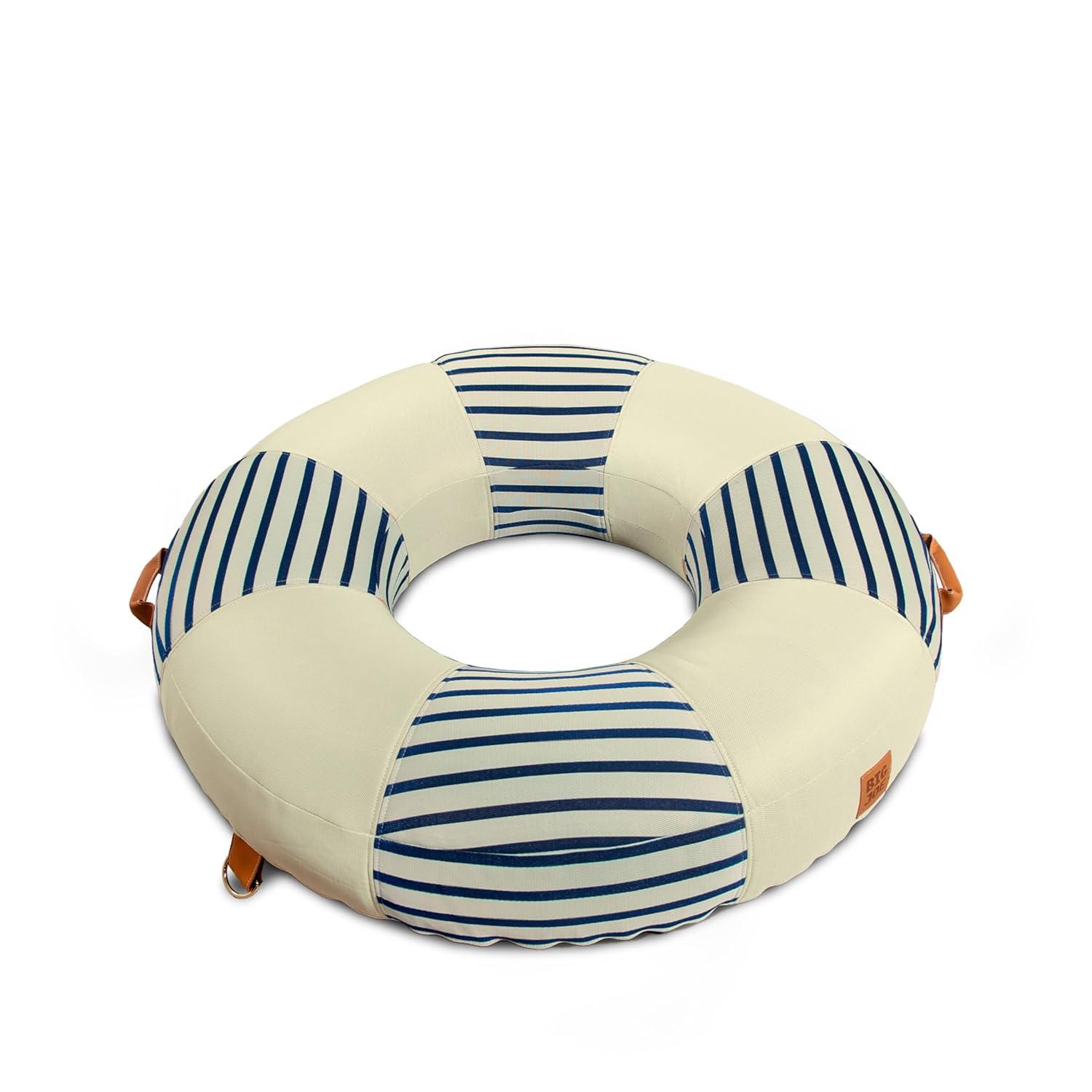 Big Joe Lux Ring Premium Pool Float, Cape Stripe, Durable UV Protected