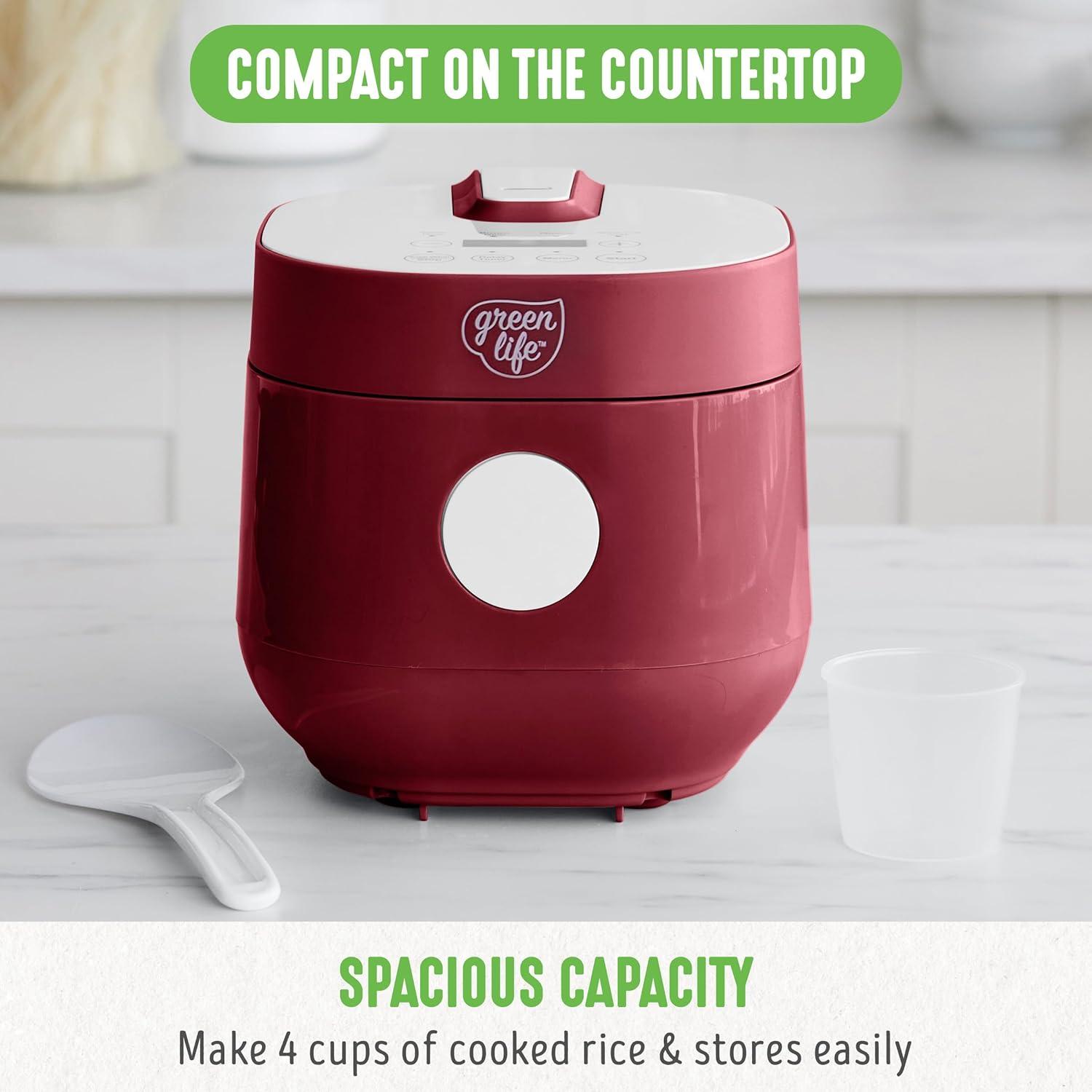 GreenLife Rice Cooker | Red