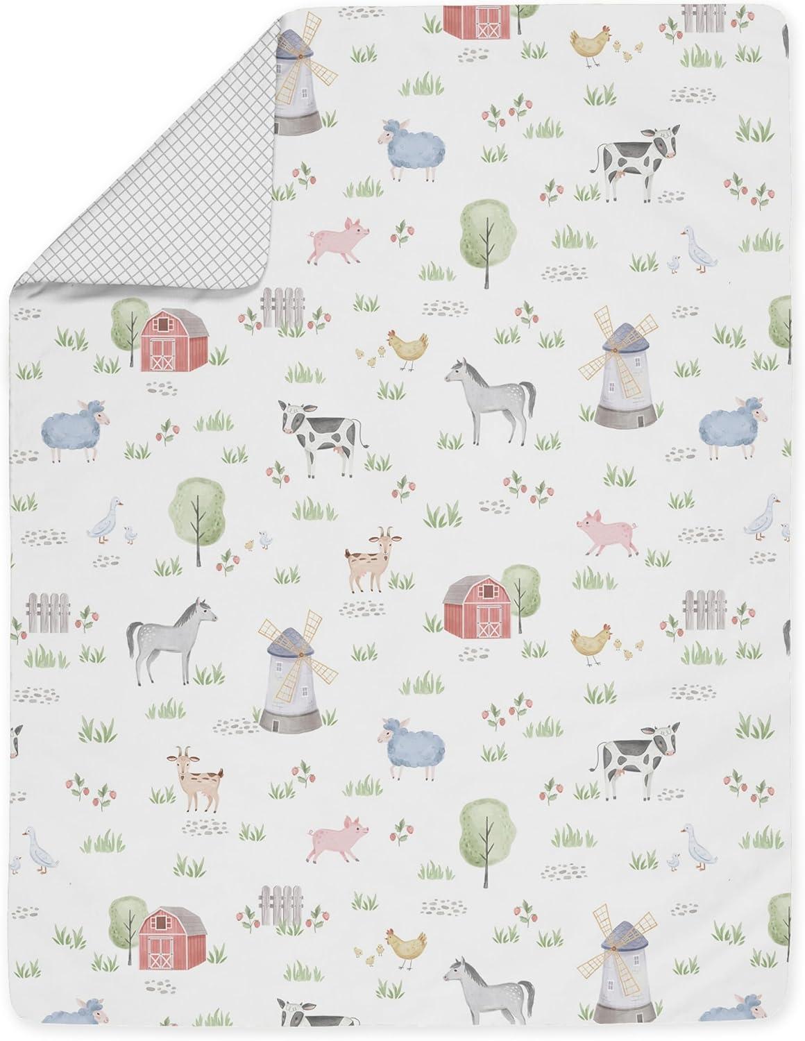 Farm Animals 5 Piece Toddler Bedding Set (Set of 5)