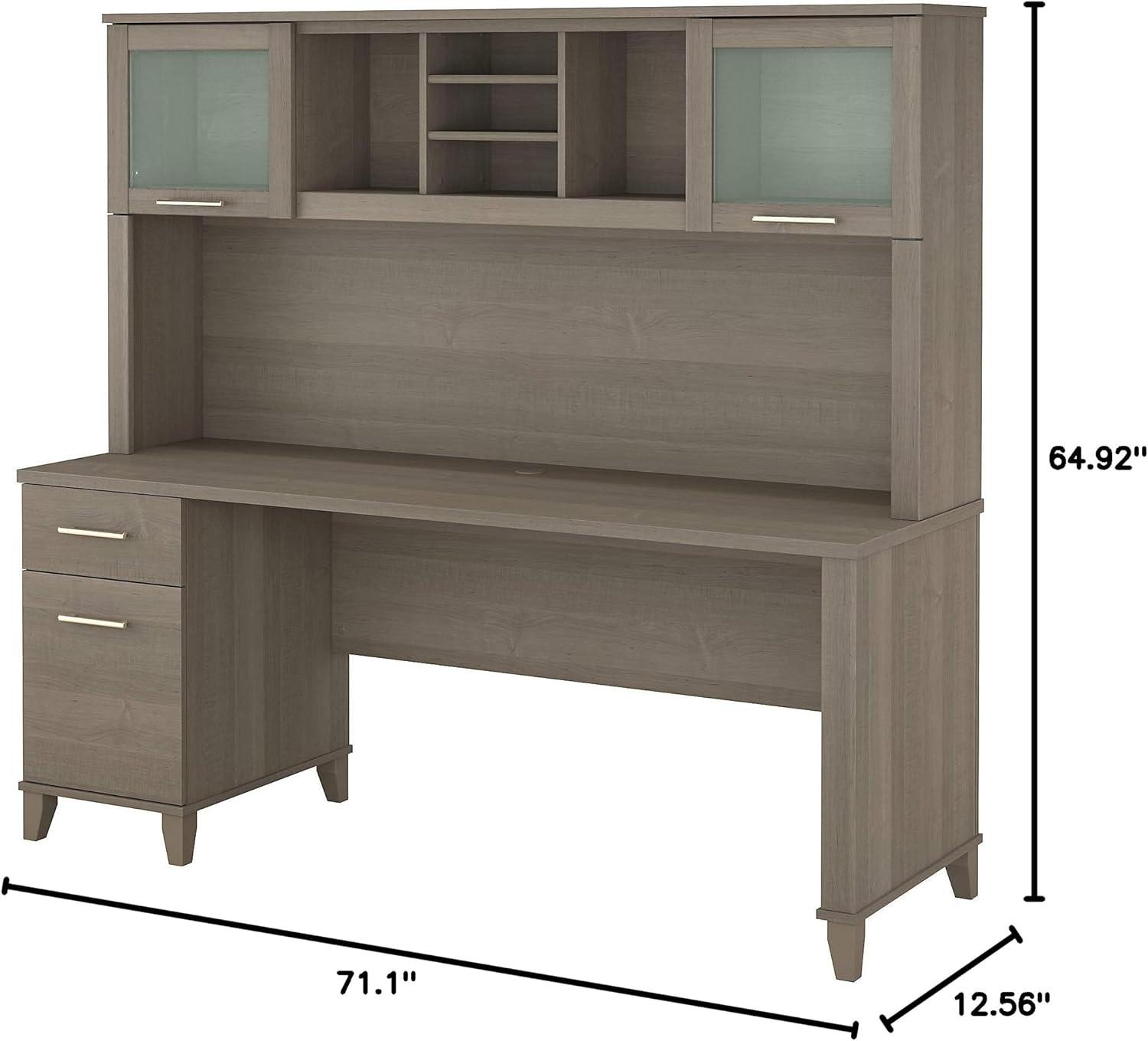 Bush Furniture Somerset 72W Office Desk with Hutch
