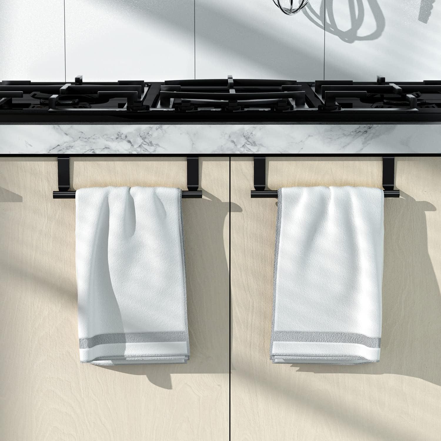 Stainless Steel Over Door Double Towel Rack Bar Holders