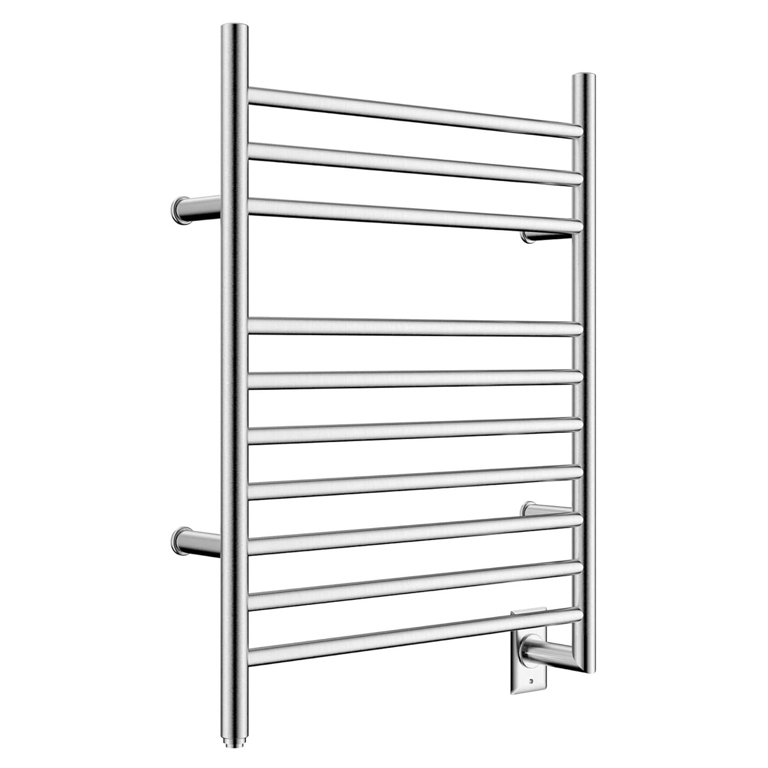HEATGENE Towel Warmer, Heated Towel Warmer Rack, Wall-Mounted Hardwired/Plug-in Electric Towel Warmers for Bathroom, Hot Towel Rails - Matte Black