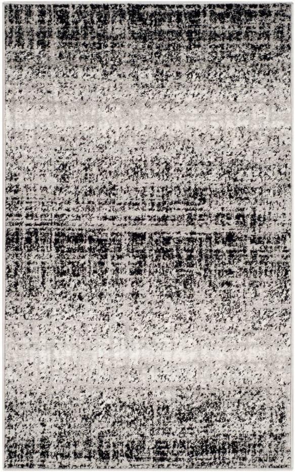 Adirondack ADR116 Machine Made Indoor Accent Rug - Silver/Black - 3'x5' - Safavieh