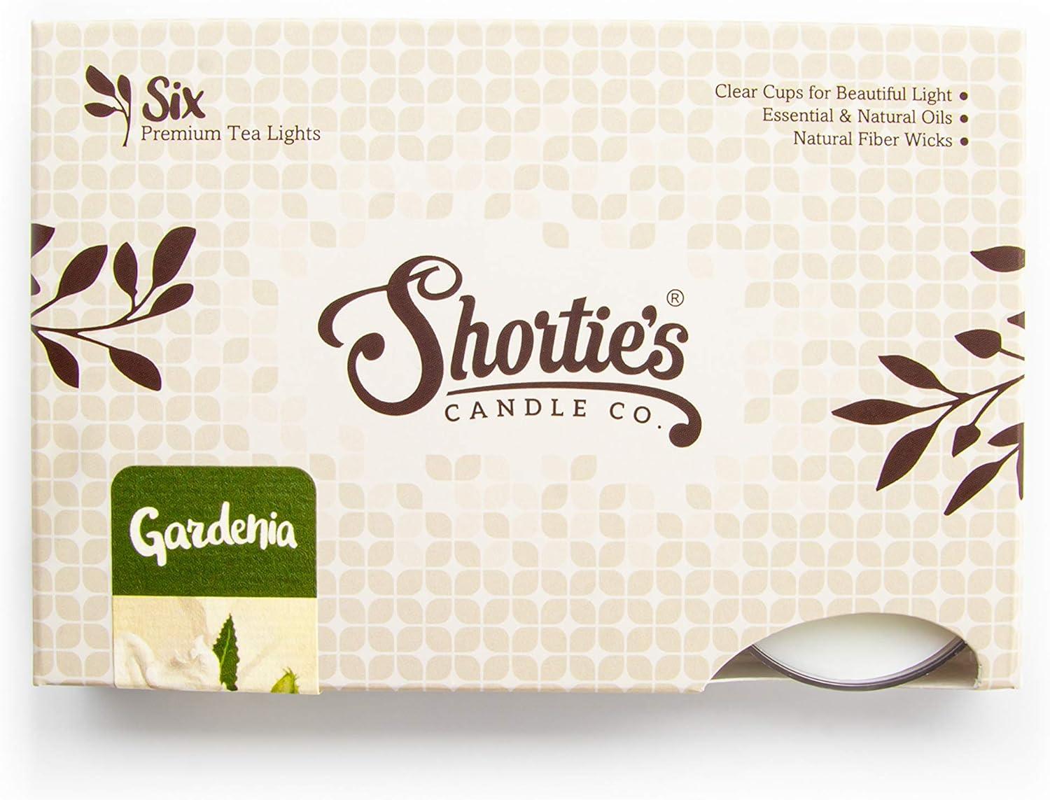 Pure Gardenia Premium Tealight Candles - Highly Scented with Essential & Natural Oils - 6 White Tea Lights - Beautiful Candlelight - Made in The USA - Flower & Floral Collection