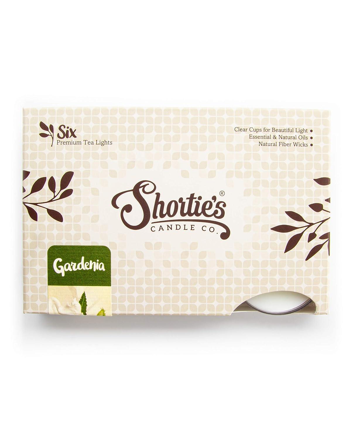 Pure Gardenia Premium Tealight Candles - Highly Scented with Essential & Natural Oils - 6 White Tea Lights - Beautiful Candlelight - Made in The USA - Flower & Floral Collection