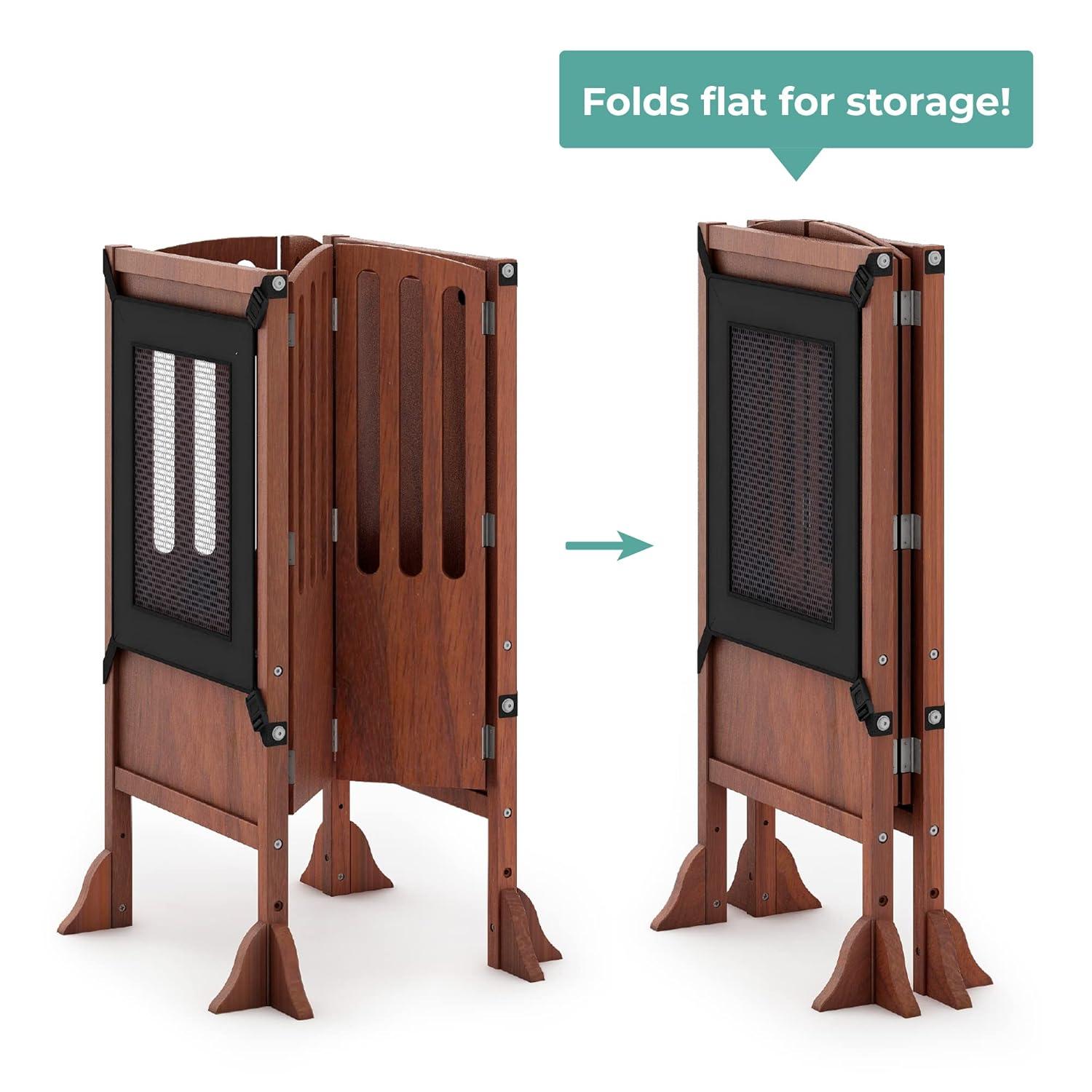 Guidecraft Contemporary Kitchen Helper Foldable Step Stool