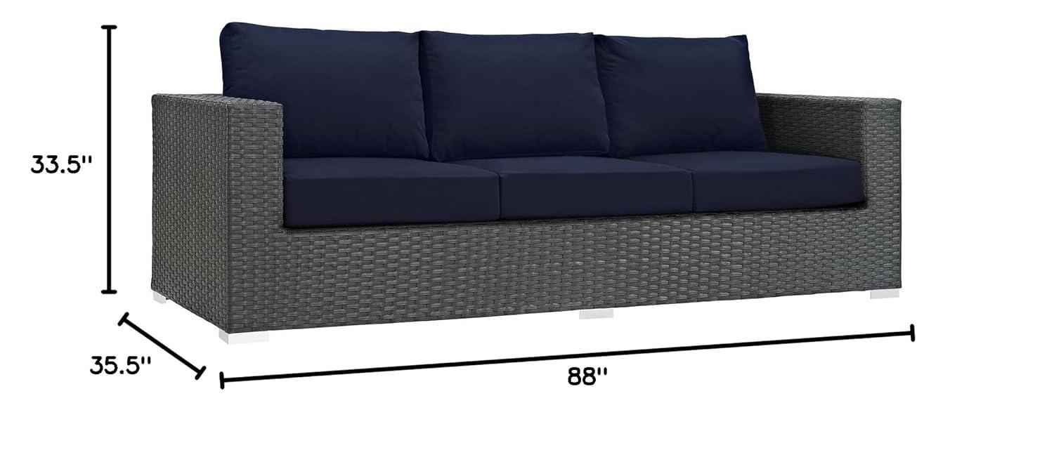Modway Stopover Outdoor Patio Sunbrella Sofa