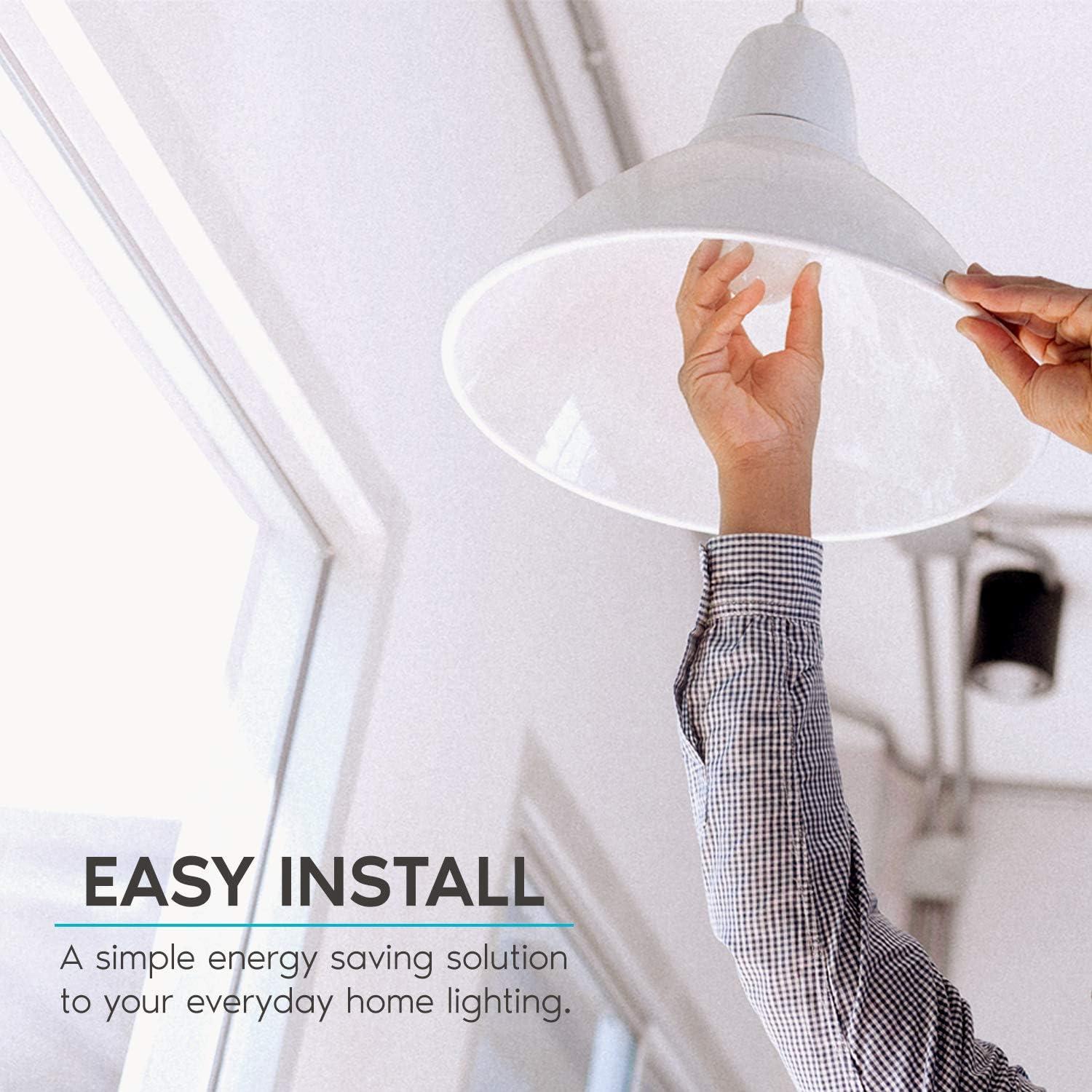 Luxrite A19 LED Bulb, 60W Equivalent, 3000K Soft White, Dimmable, 800 Lumens, Enclosed Fixture Rated, UL Listed, GU24 Base 24 Pack