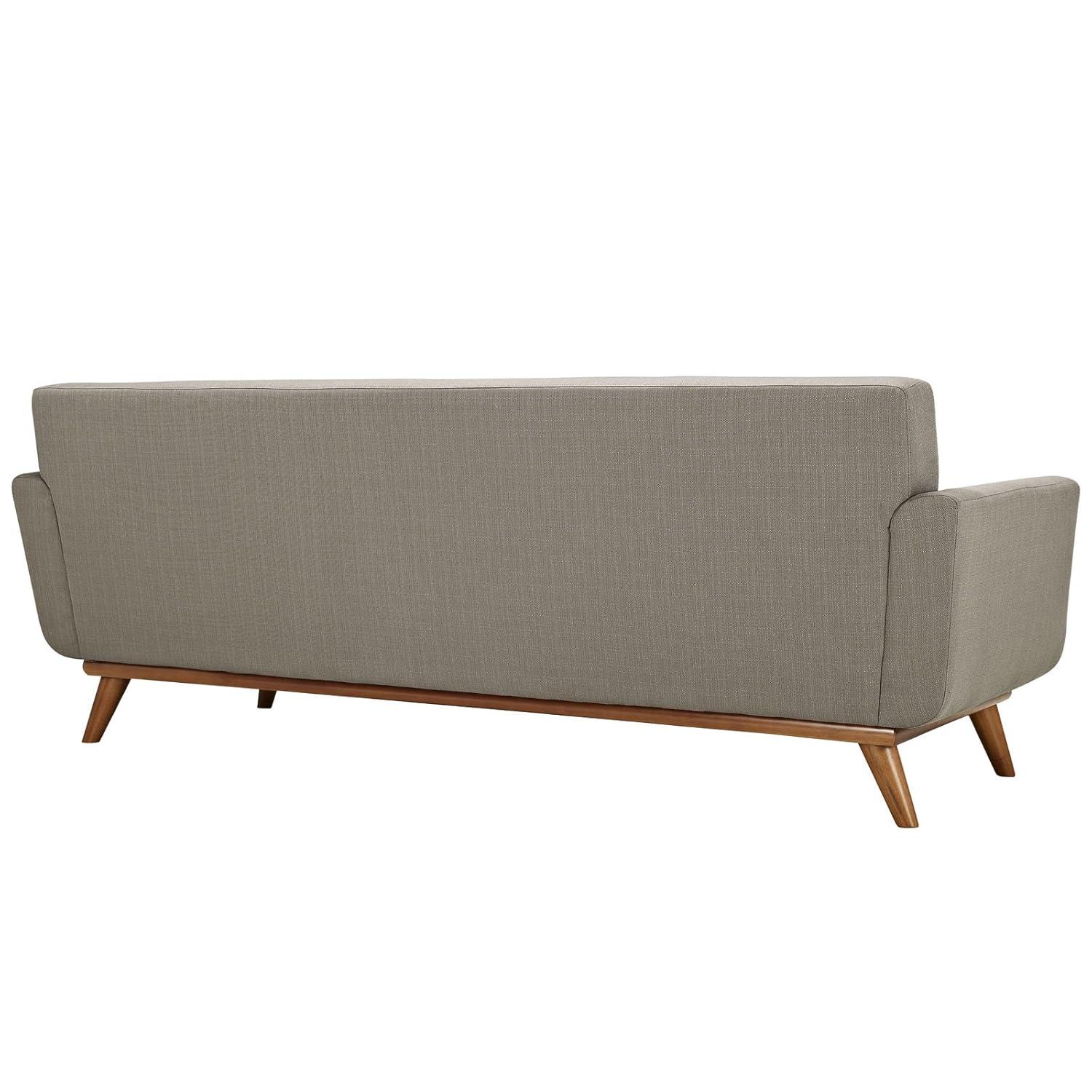 Modway Engage Upholstered Fabric Sofa in Granite