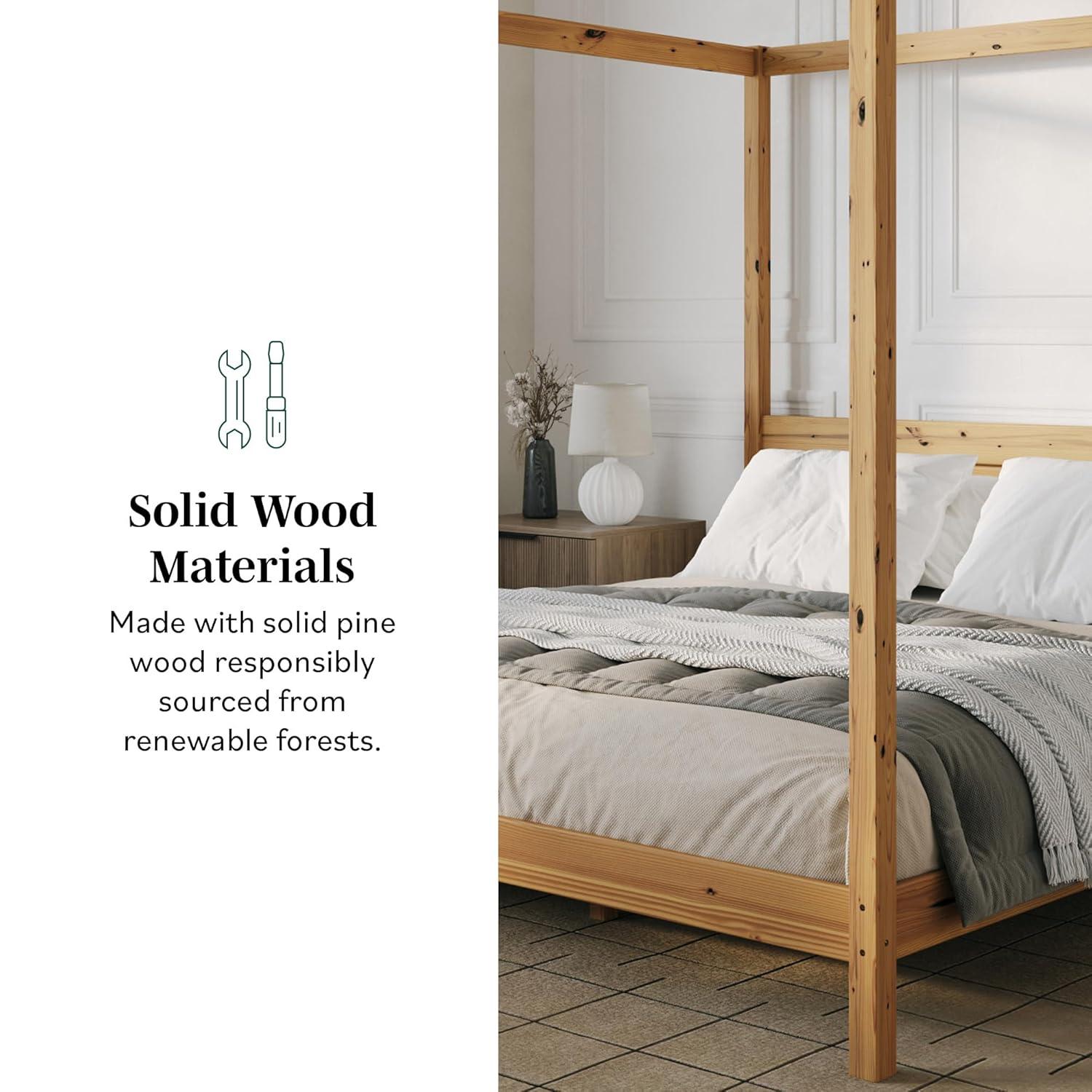 Modica Solid Wood Canopy Bed