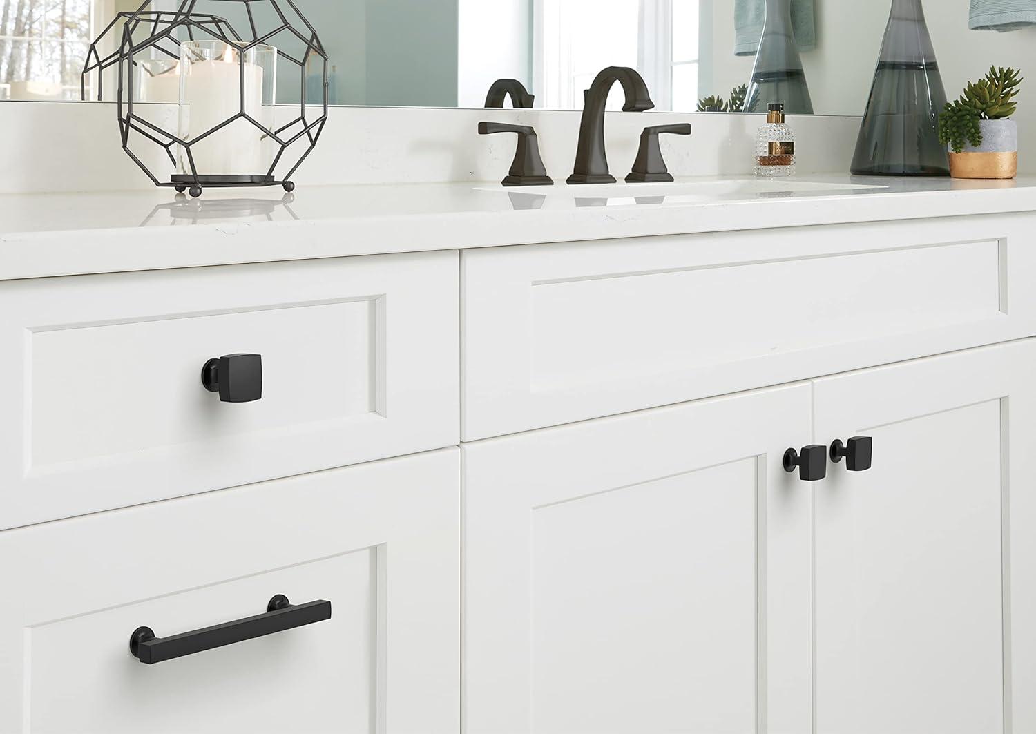 Amerock Everett 5-1/16 inch (128mm) Center-to-Center Matte Black Cabinet Pull