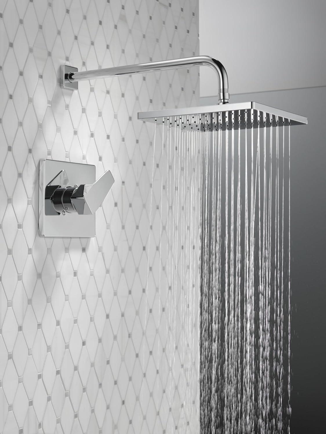 Modern Raincan Square Single-Function Shower Faucet Set, Valve Trim Kit, Rainfall Shower Head