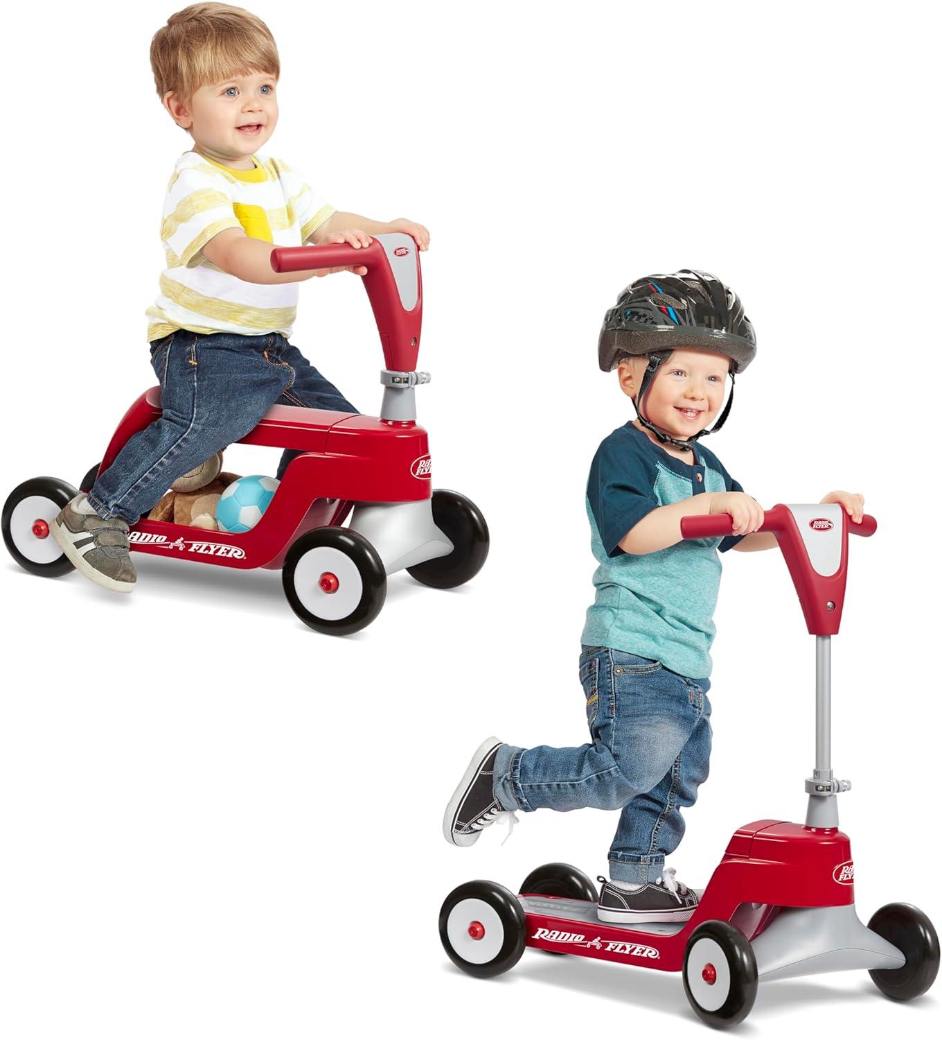 Radio Flyer Scoot 2 Scooter - Red: Steel & Plastic, Ages 1-4, 44.1 lbs Capacity